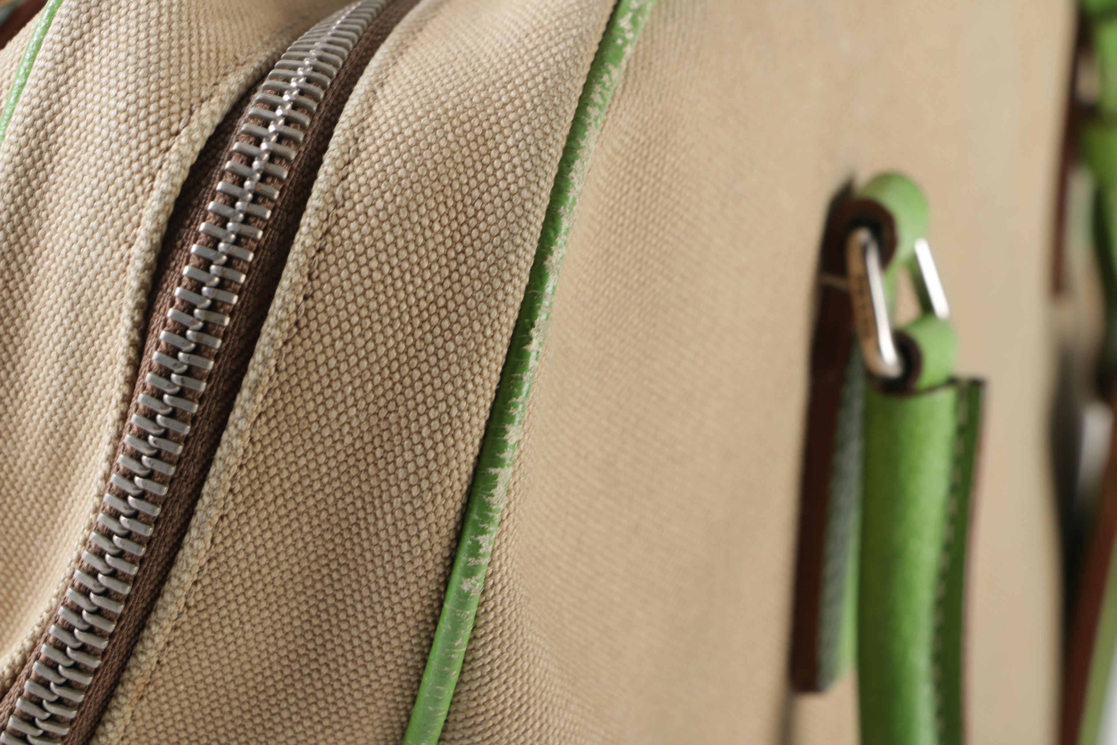 Prada Canvas and Leather Bowler Bag