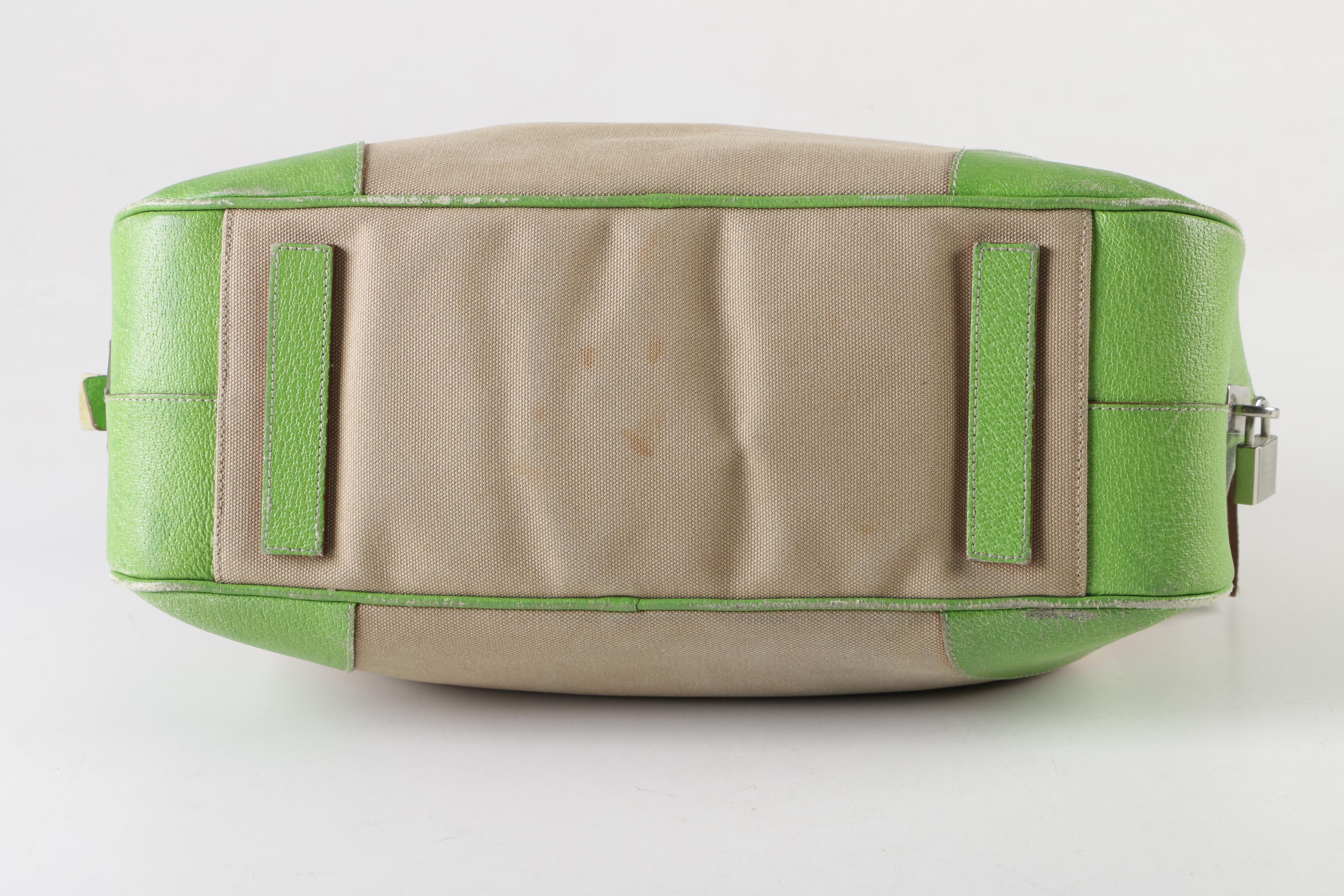 Prada Canvas and Leather Bowler Bag