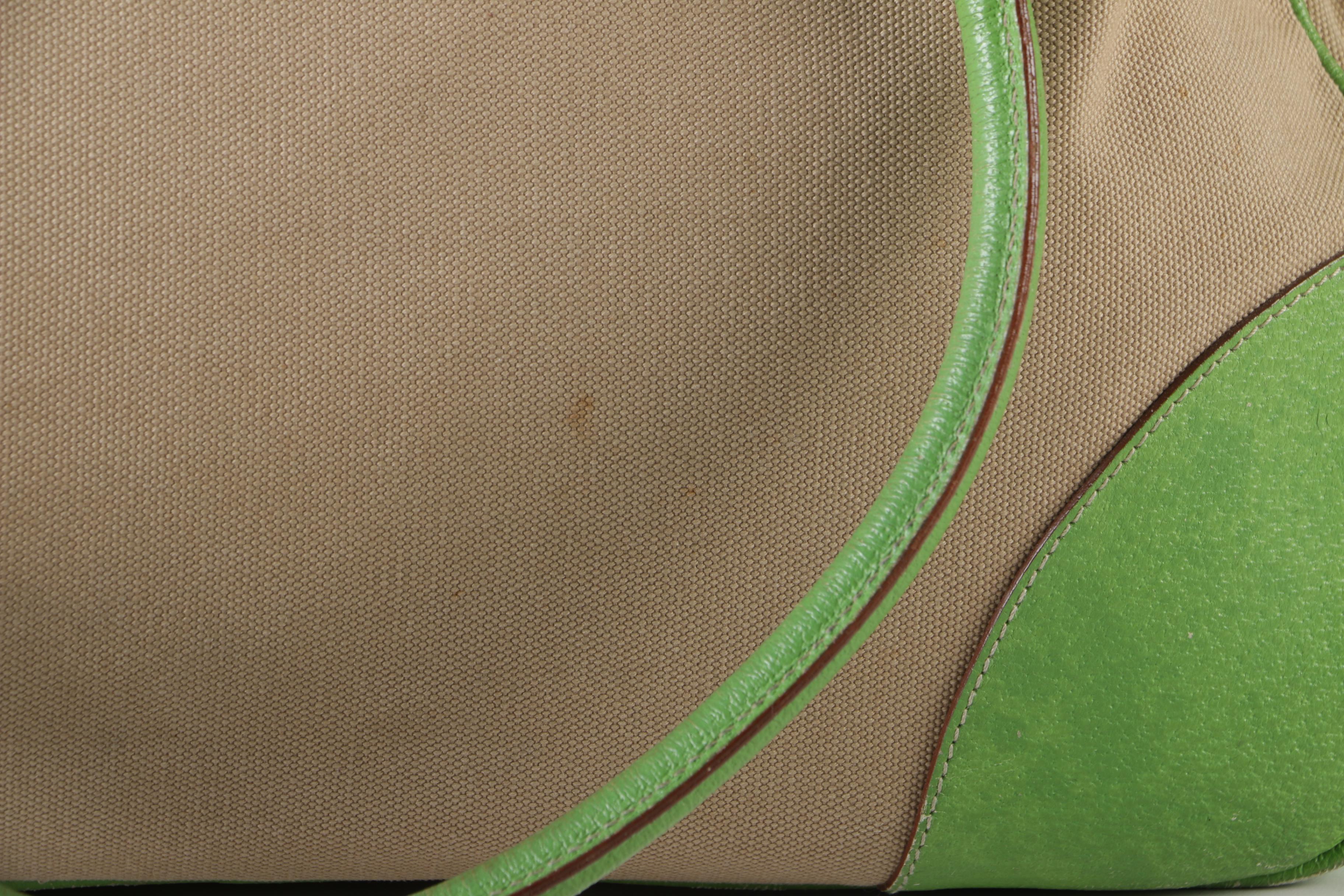 Prada Canvas and Leather Bowler Bag