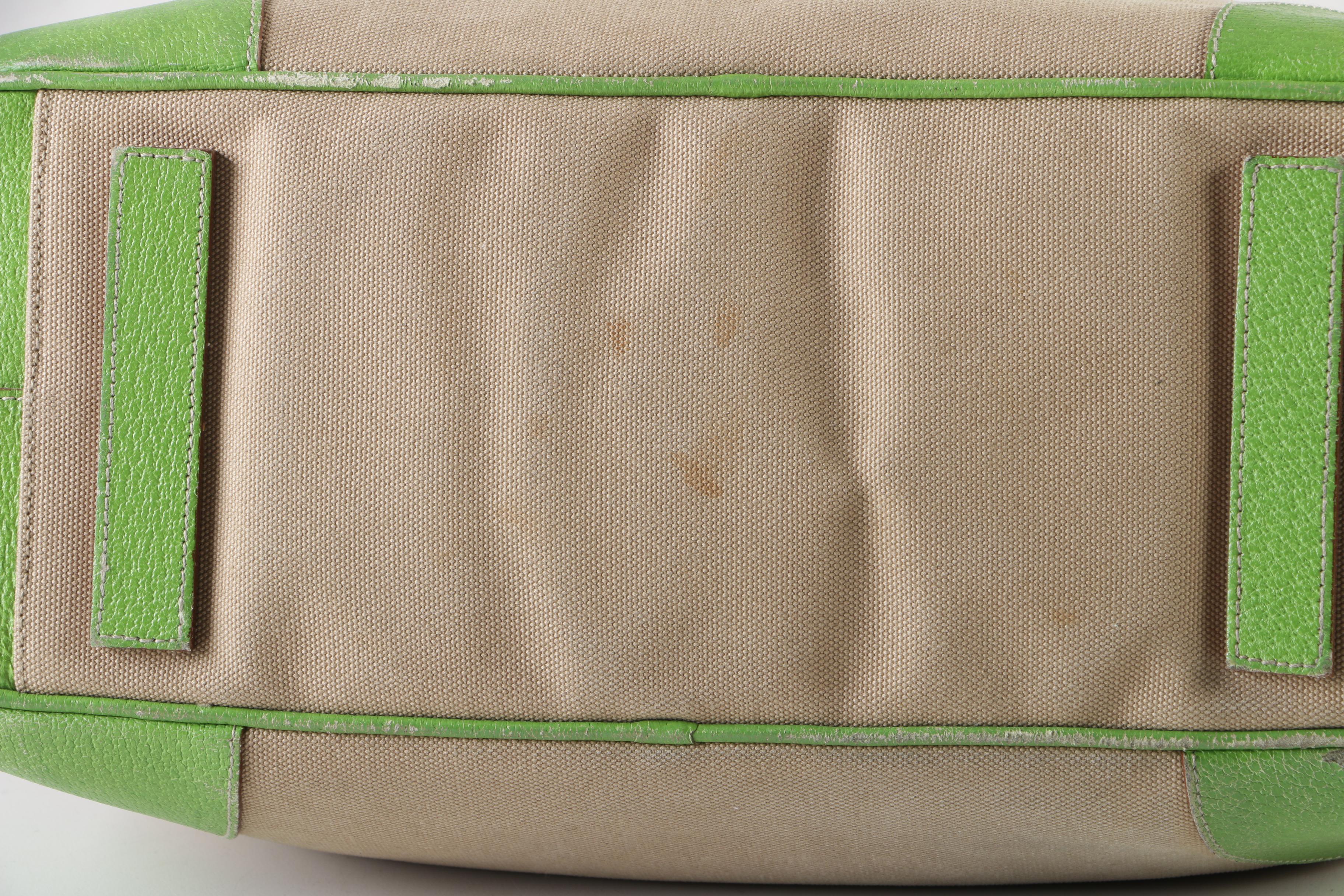 Prada Canvas and Leather Bowler Bag