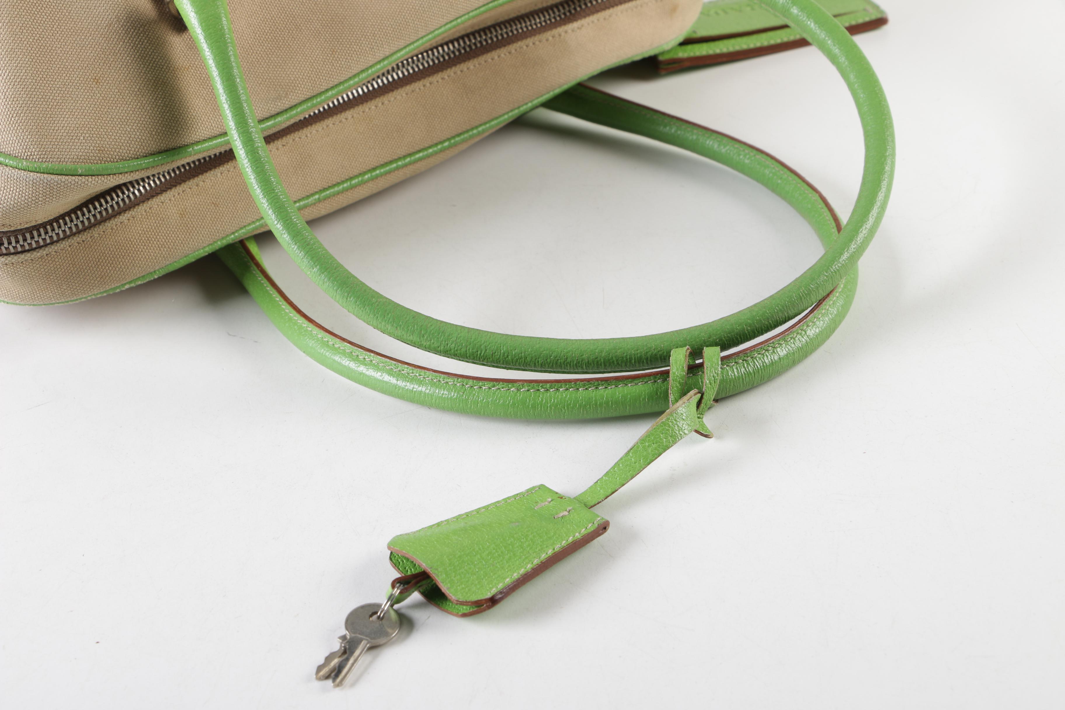 Prada Canvas and Leather Bowler Bag