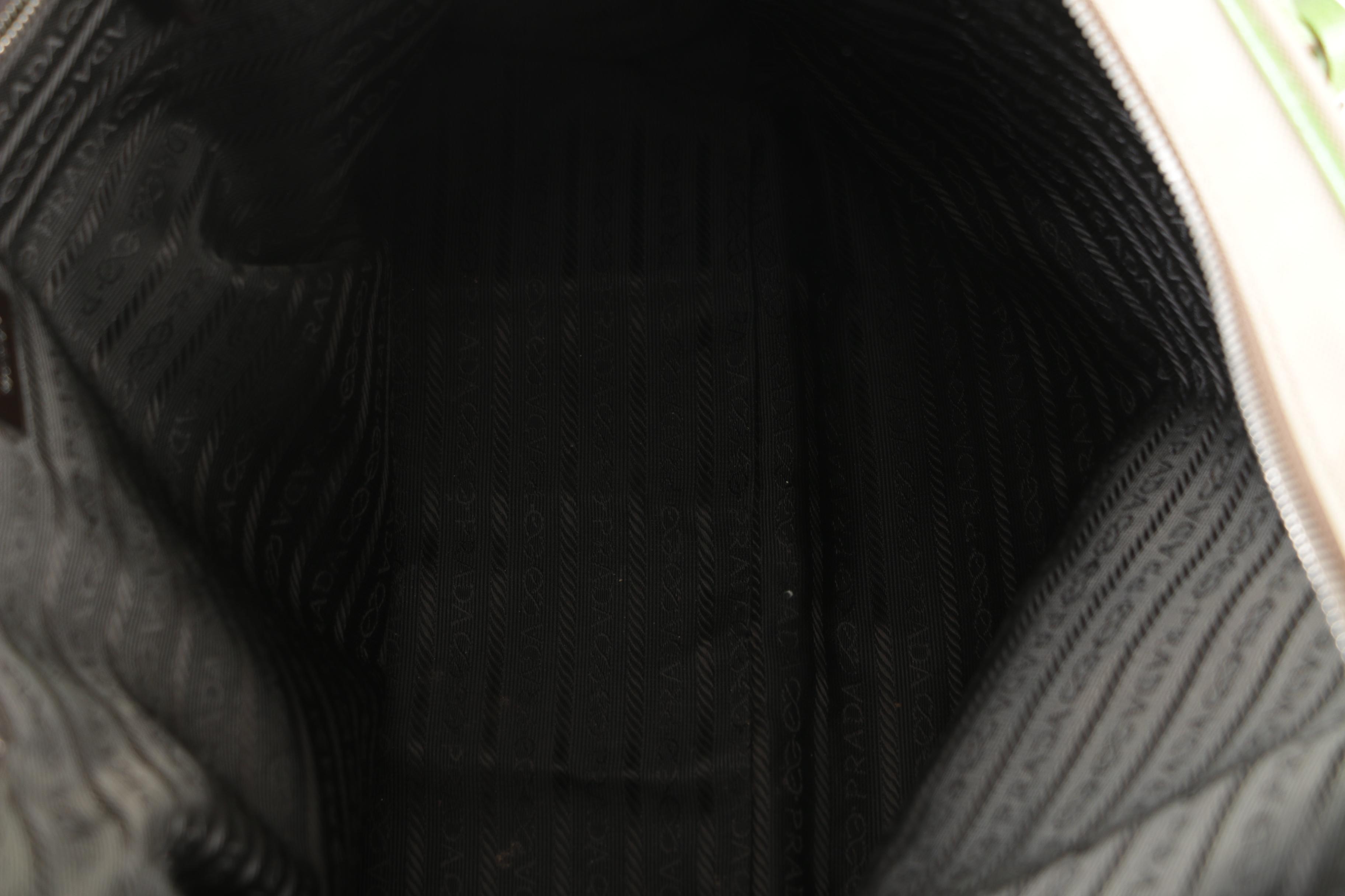 Prada Canvas and Leather Bowler Bag