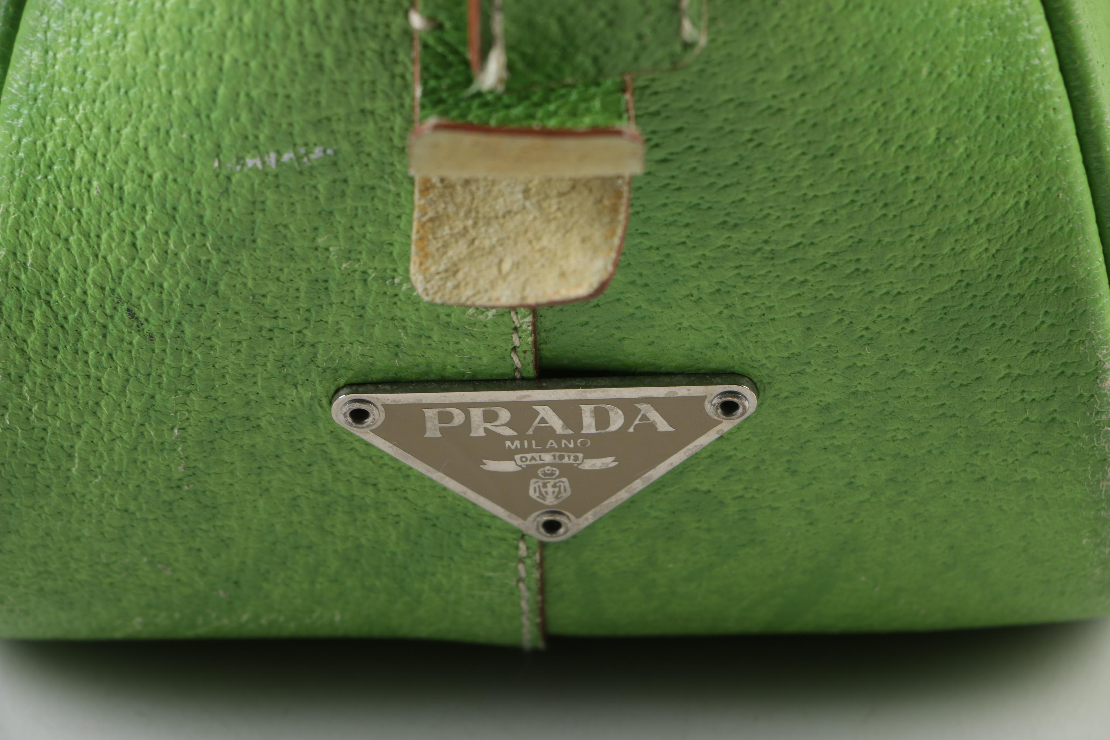 Prada Canvas and Leather Bowler Bag