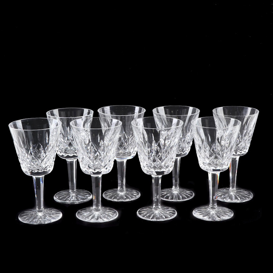 Waterford Crystal "Lismore" Claret Wine Glass Set