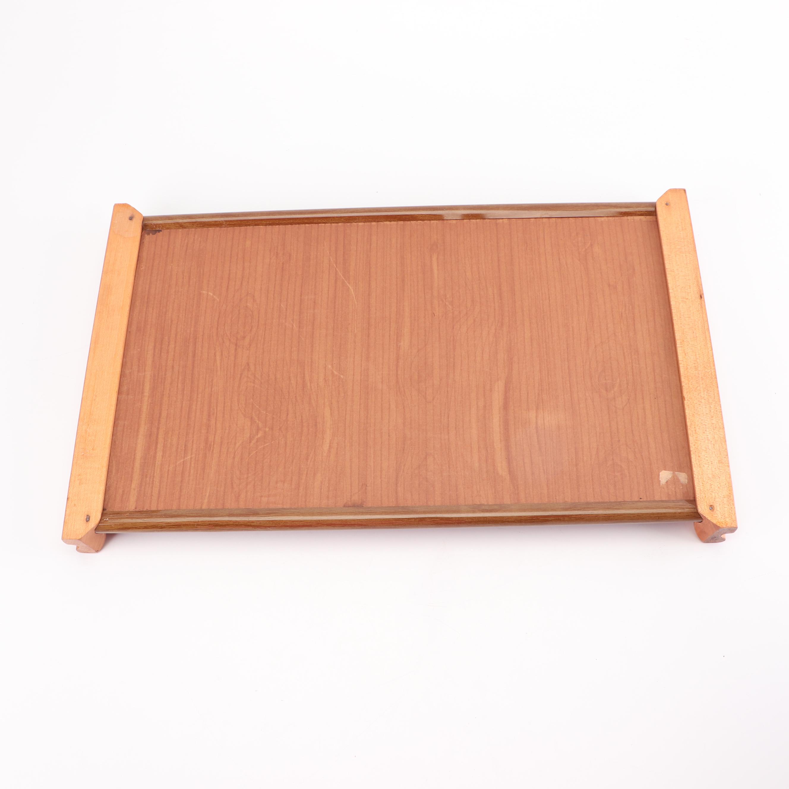 Sailboat Motif Tumbers and Ice Bucket with Linens and Tray, Vintage