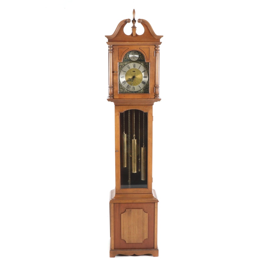 Ridgeway Chippendale Style Grandmother Clock with Westminster Chimes