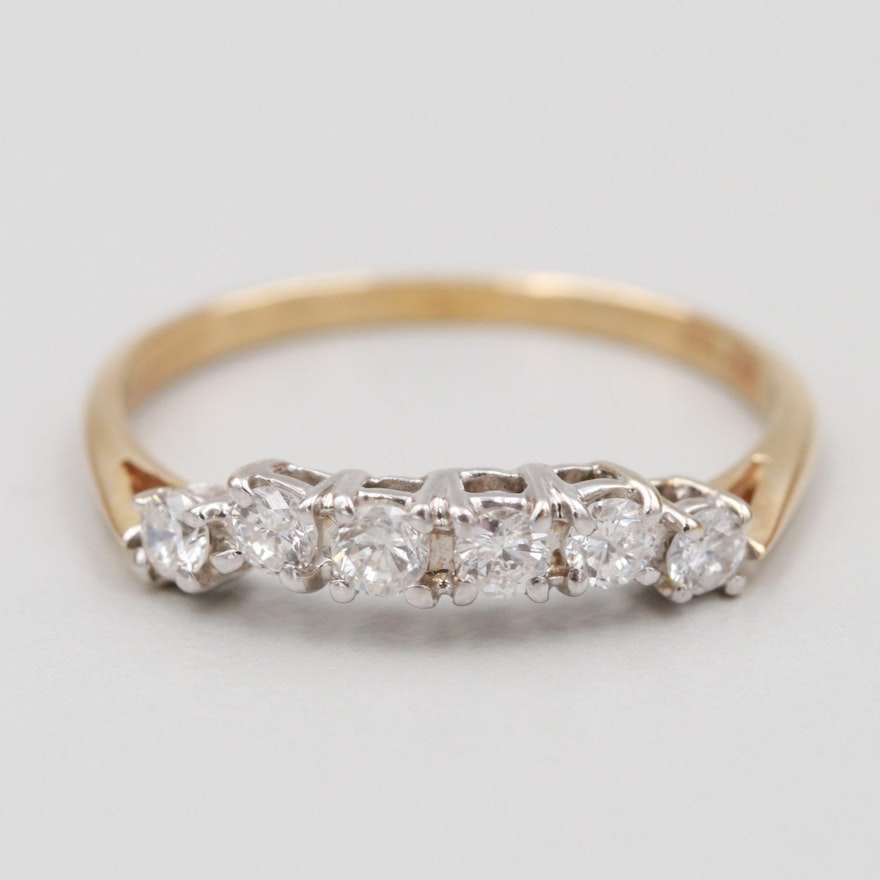 14K Yellow Gold Diamond Ring