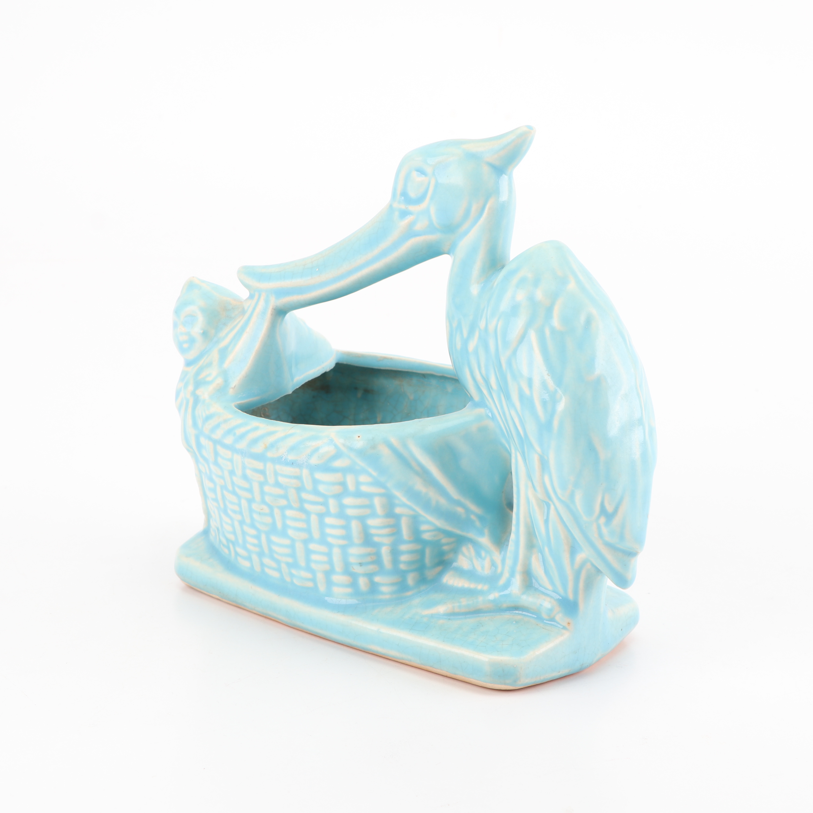 McCoy Pottery Stork Planter, Mid Century