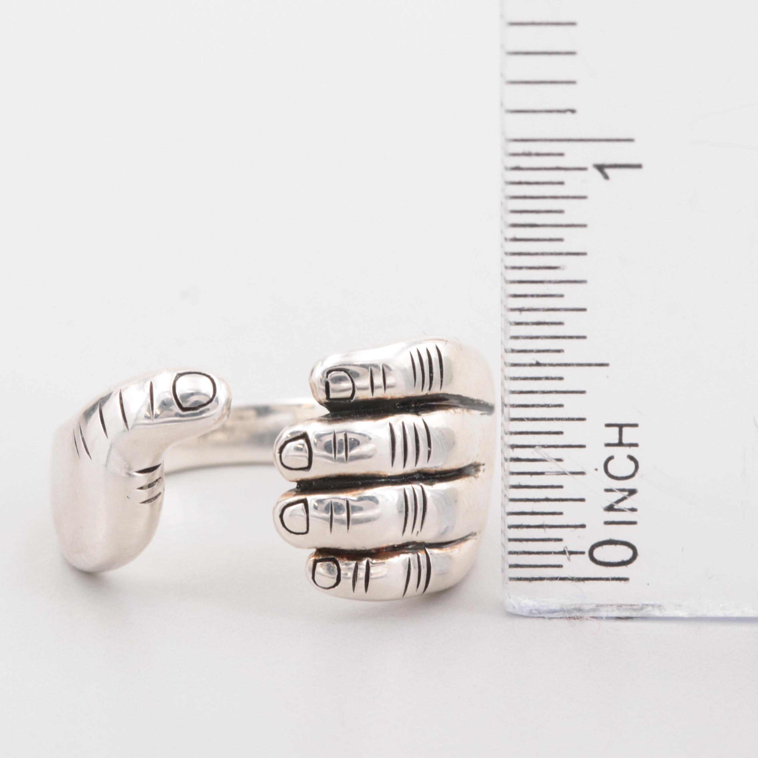 JAi by Scott Grimes Sterling Silver "I Love" Hand Ring