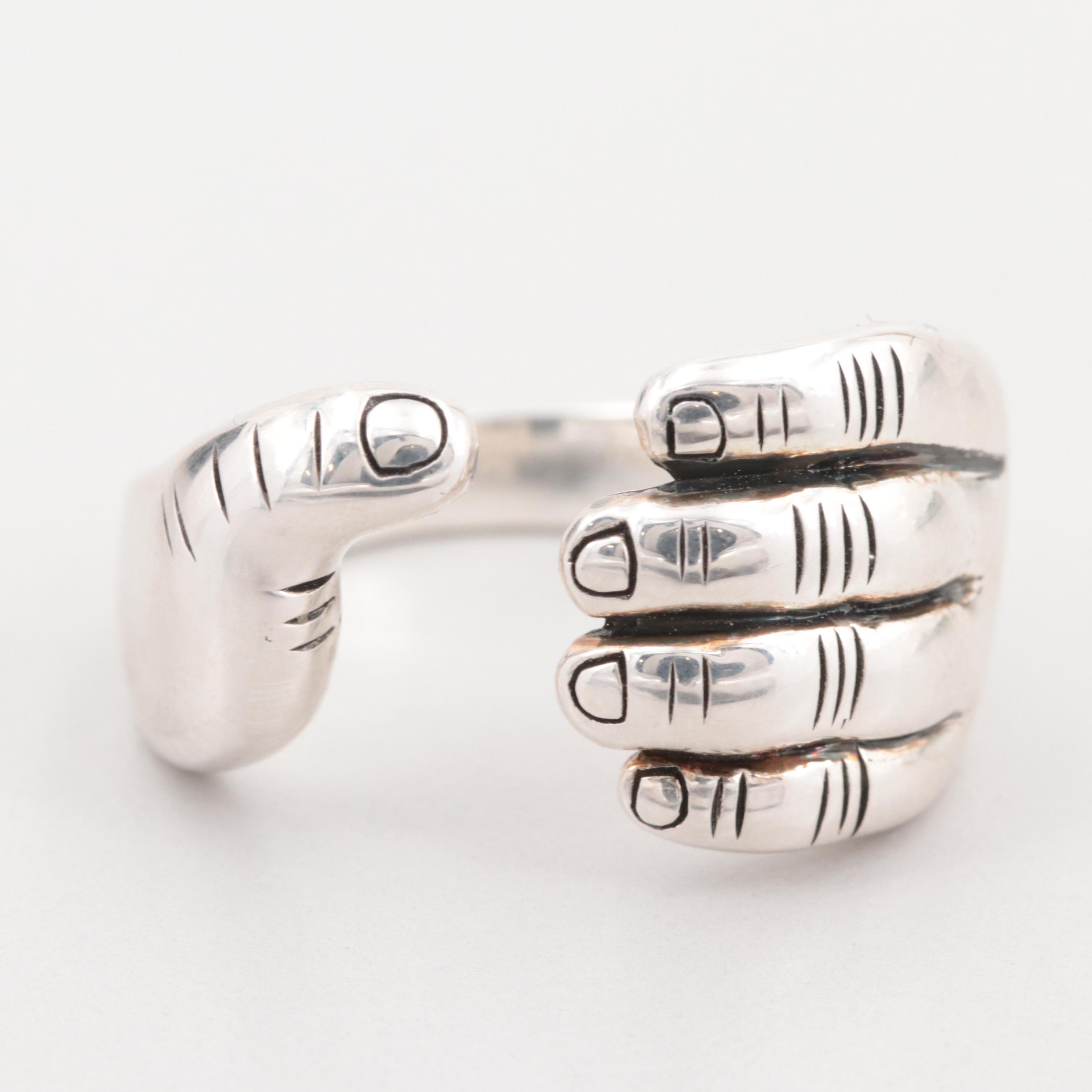 JAi by Scott Grimes Sterling Silver "I Love" Hand Ring