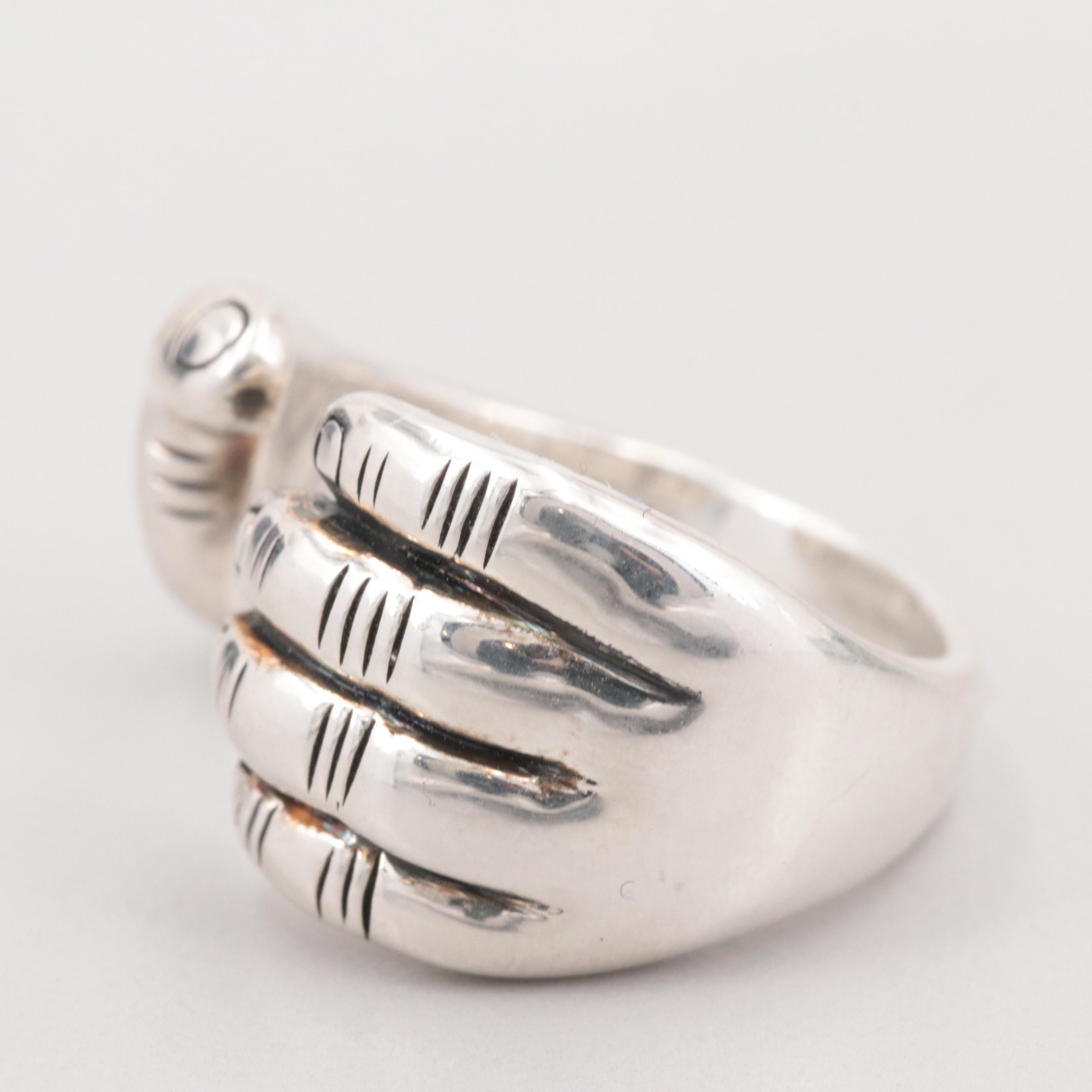 JAi by Scott Grimes Sterling Silver "I Love" Hand Ring