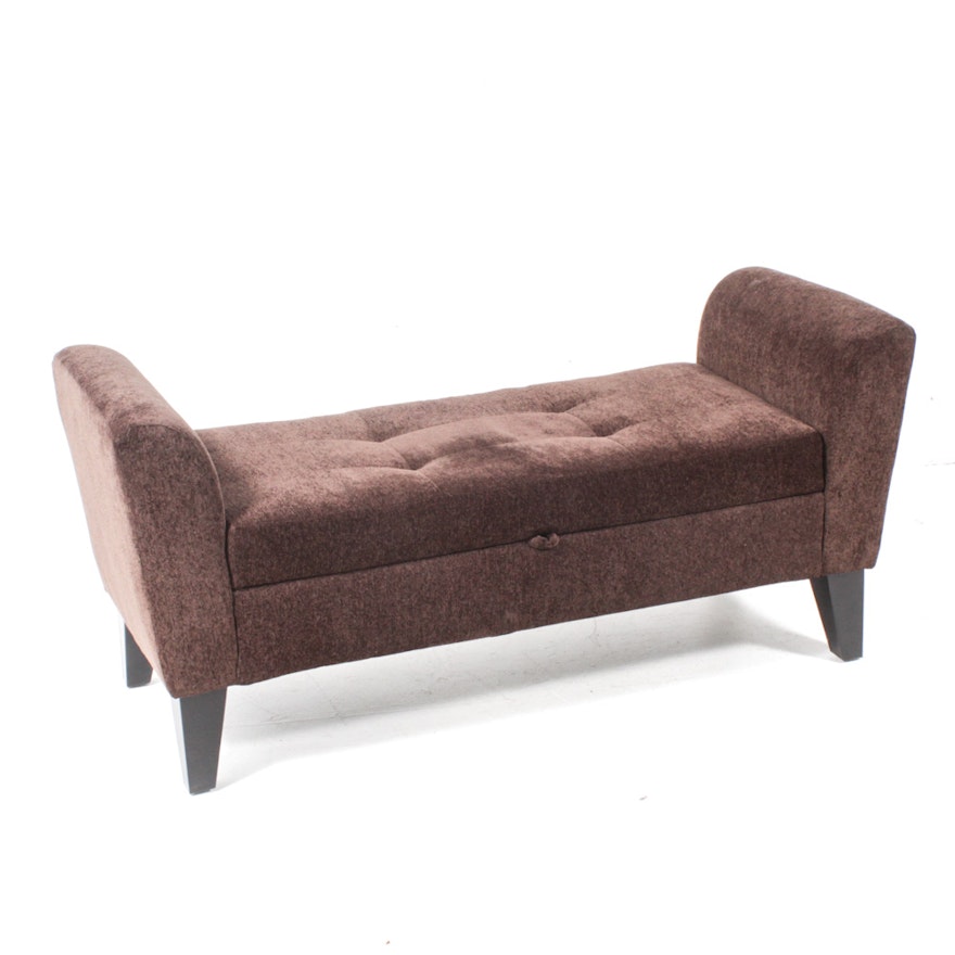 Upholstered Accent Bench with Armrests