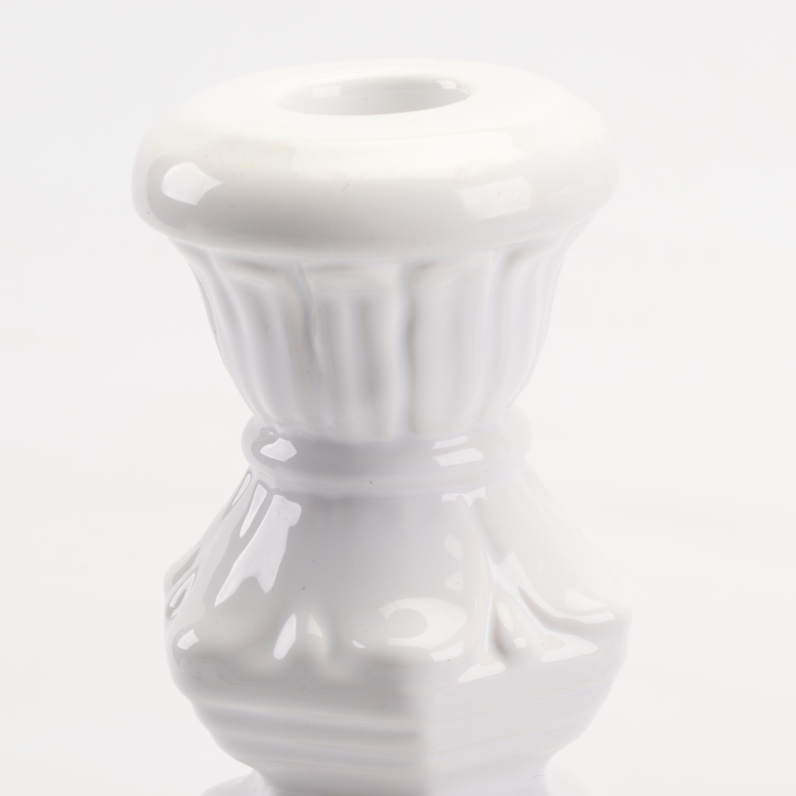 Rosanna Ceramic Candlesticks with Vases and Grape Clusters