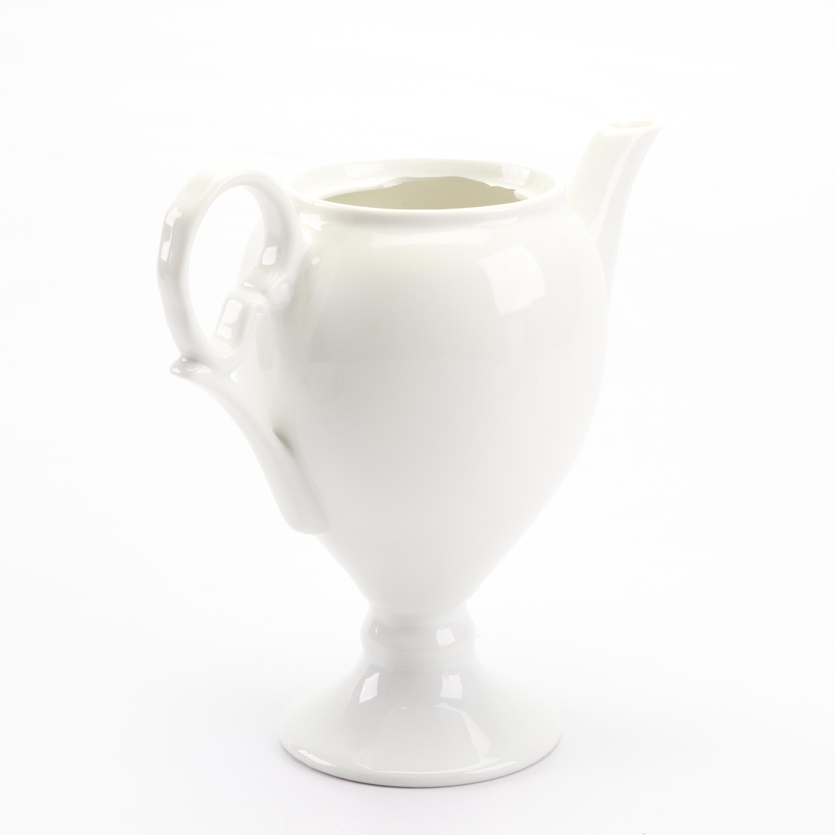 Rosanna Ceramic Candlesticks with Vases and Grape Clusters