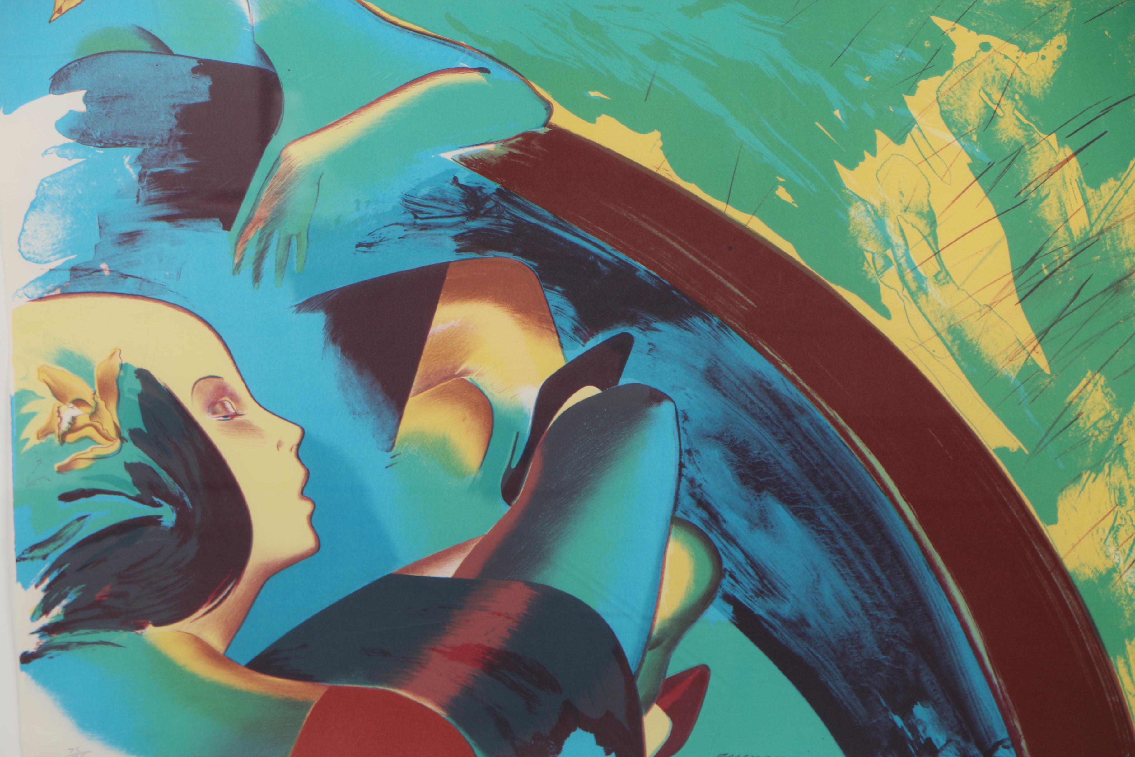 Allen Jones 1982 Monumental Lithograph "Stage Set"