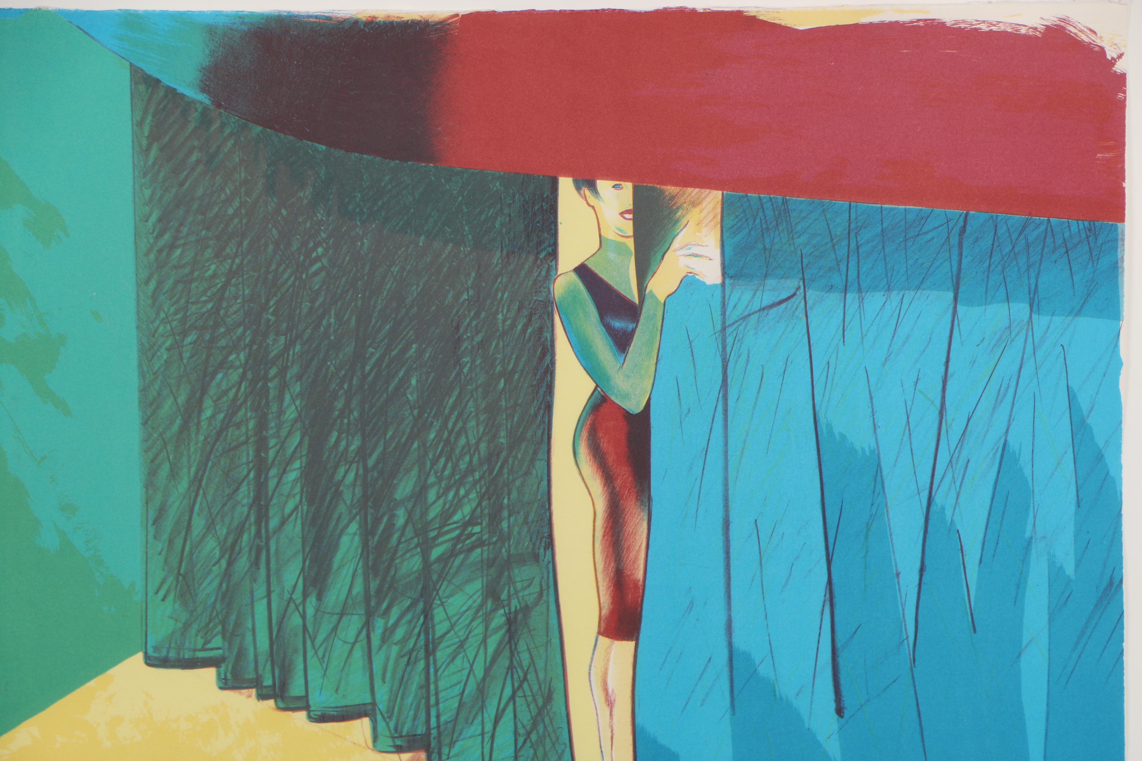 Allen Jones 1982 Monumental Lithograph "Stage Set"