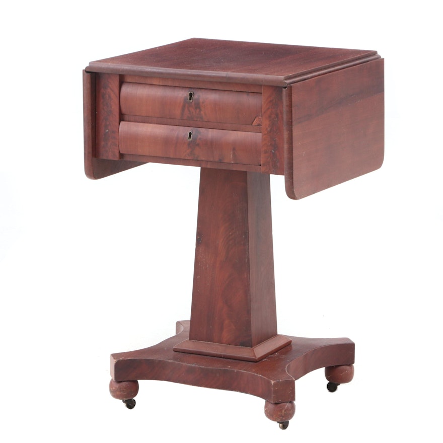 Empire Work Table with Drop Leaves, circa 1840