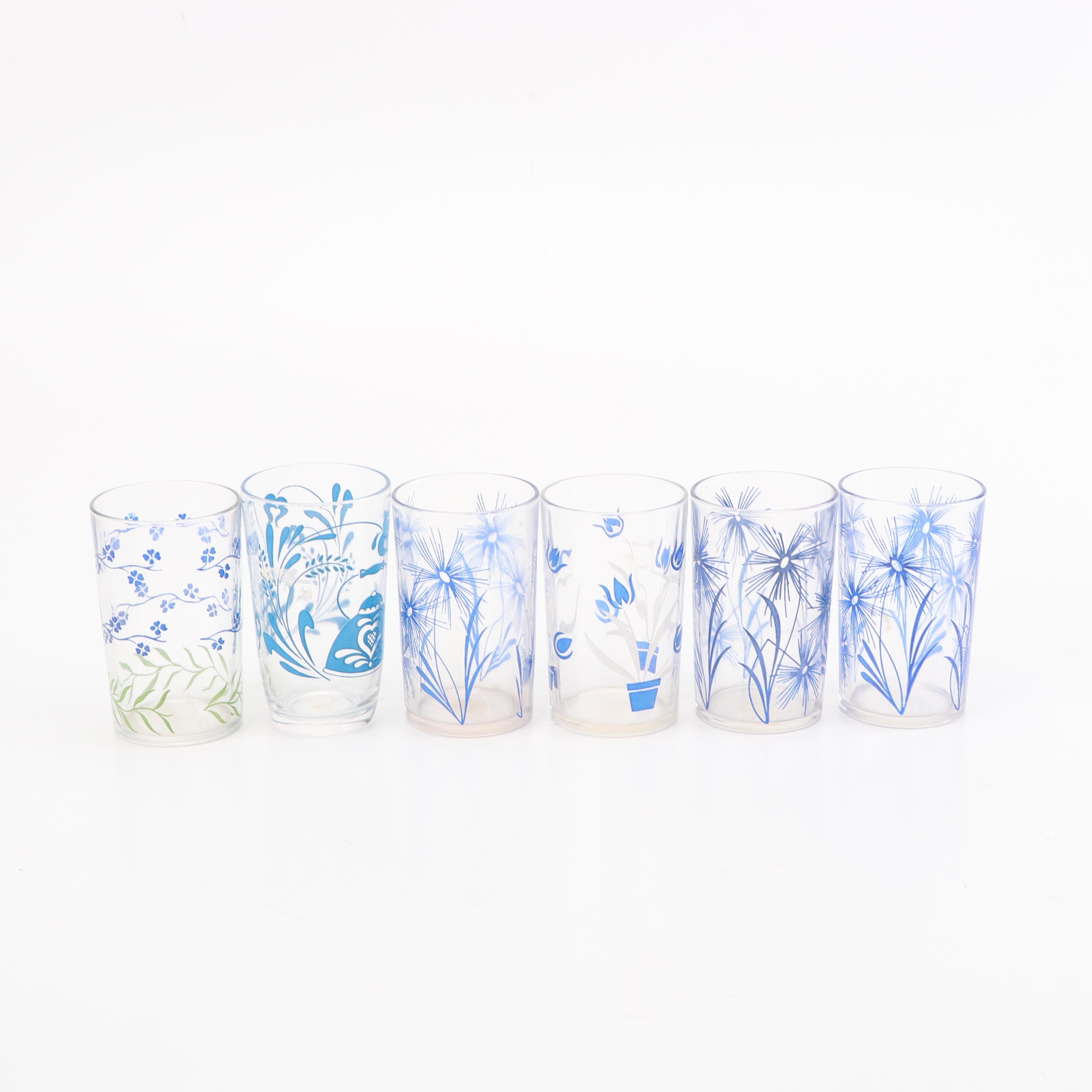 Swanky Swig Juice Glasses, Mid-Century