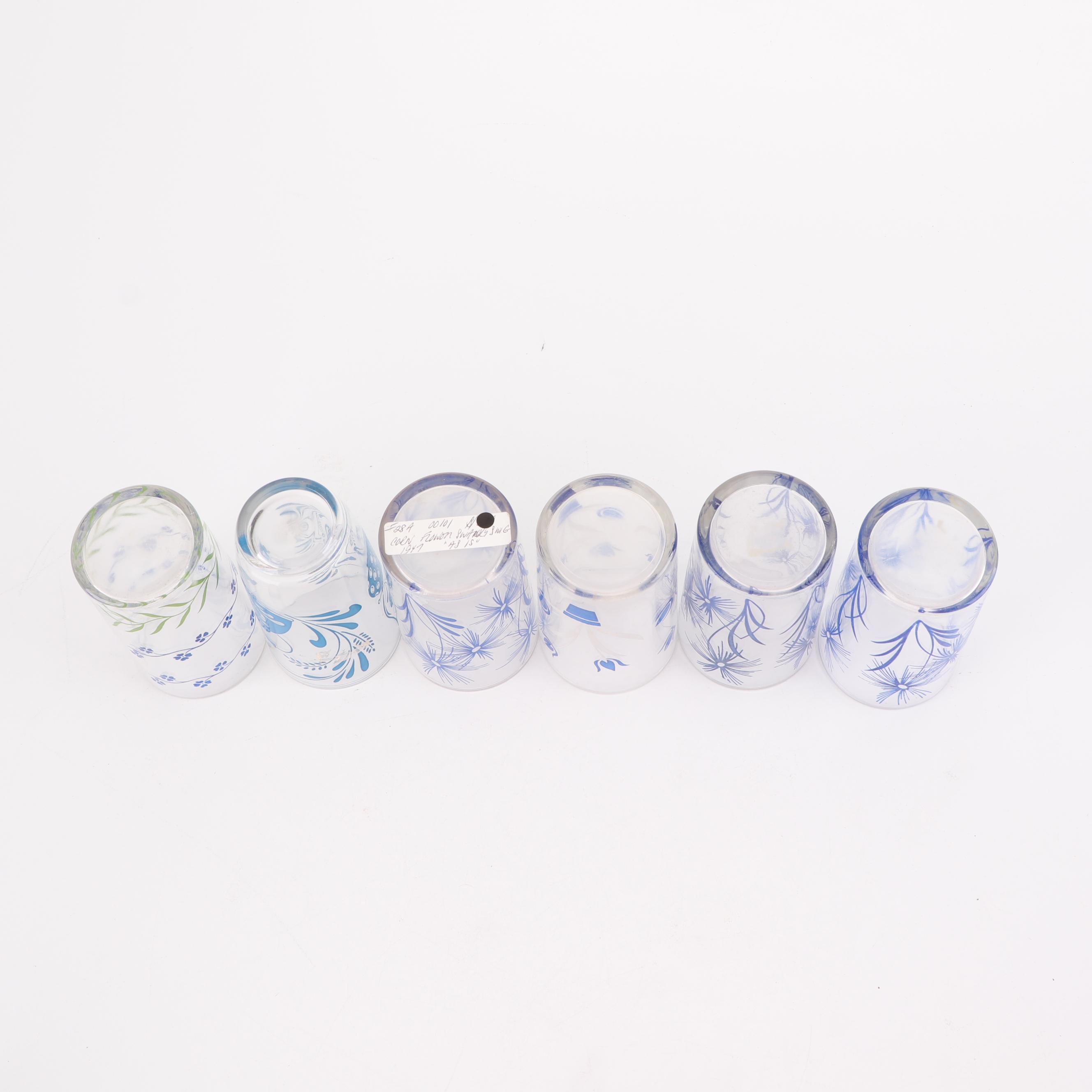 Swanky Swig Juice Glasses, Mid-Century