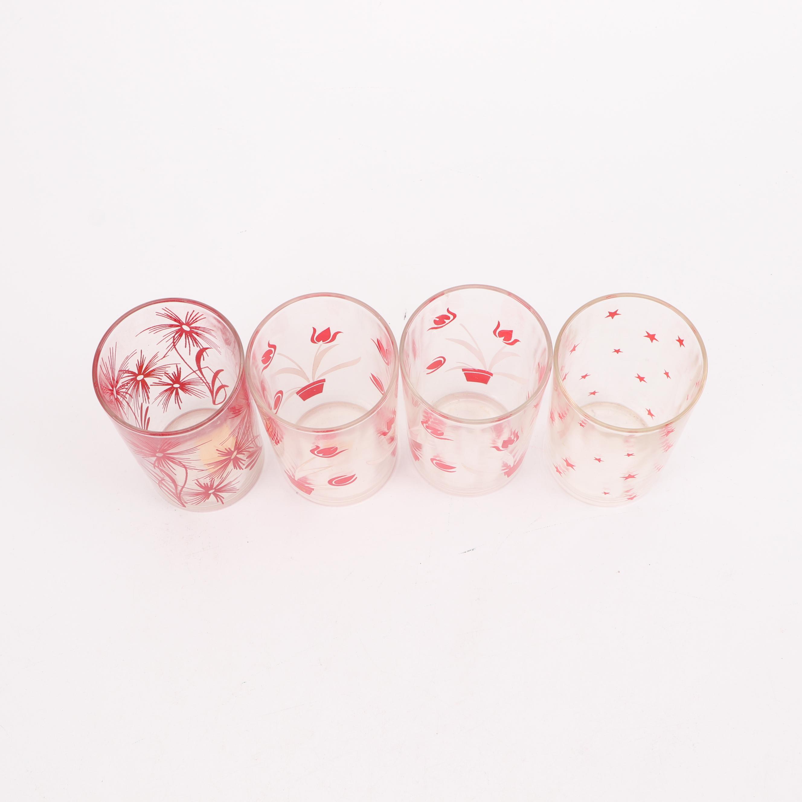 Swanky Swig Juice Glasses, Mid-Century