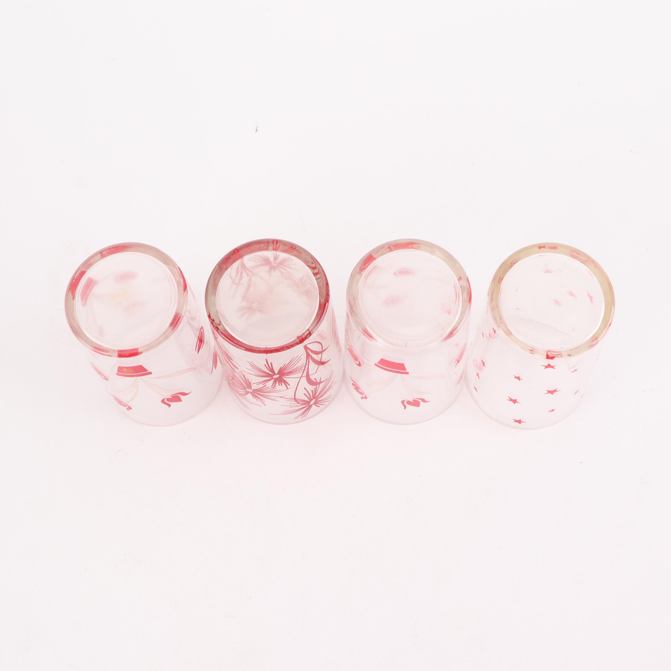 Swanky Swig Juice Glasses, Mid-Century