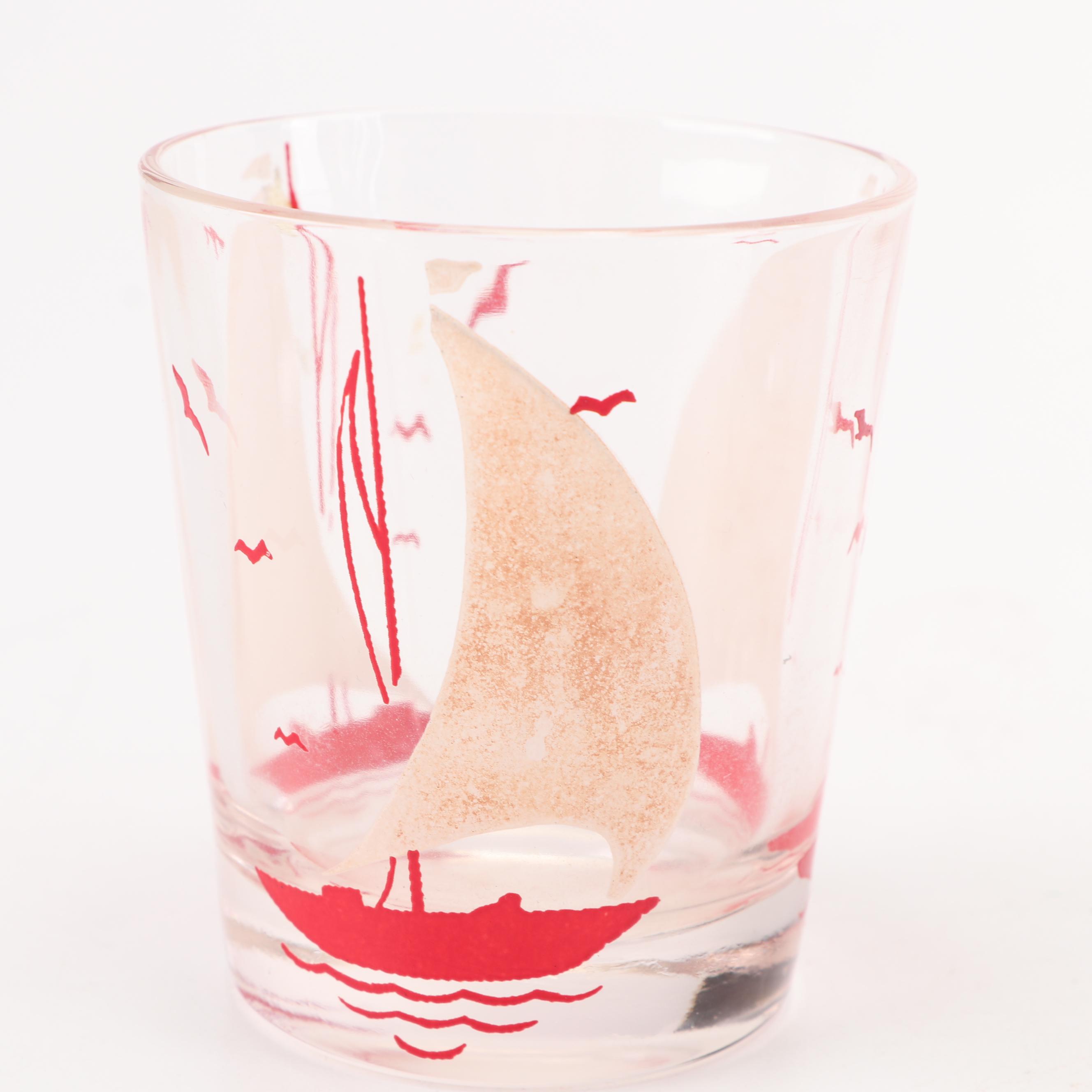 Swanky Swig Juice Glasses, Mid-Century