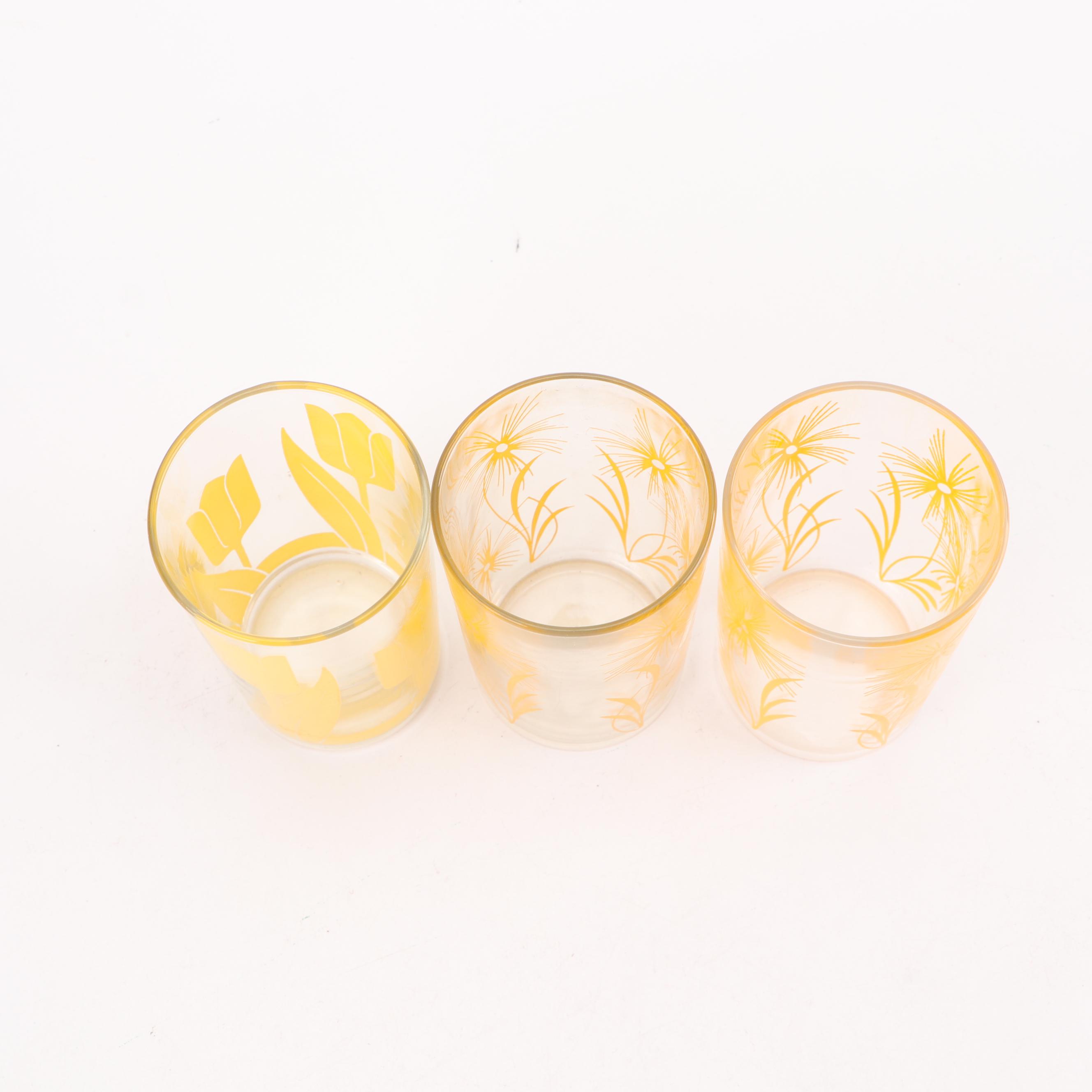 Swanky Swig Juice Glasses, Mid-Century