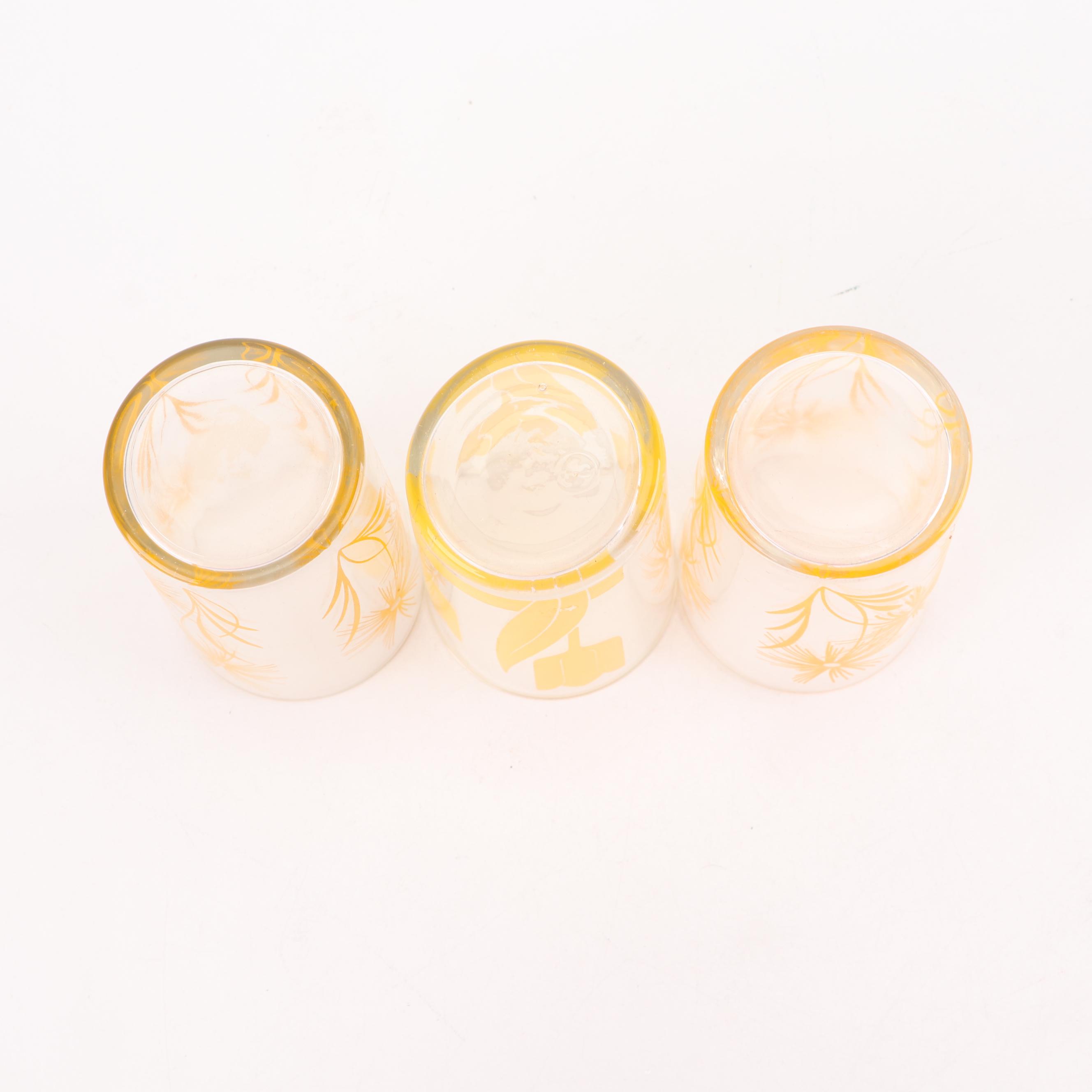 Swanky Swig Juice Glasses, Mid-Century