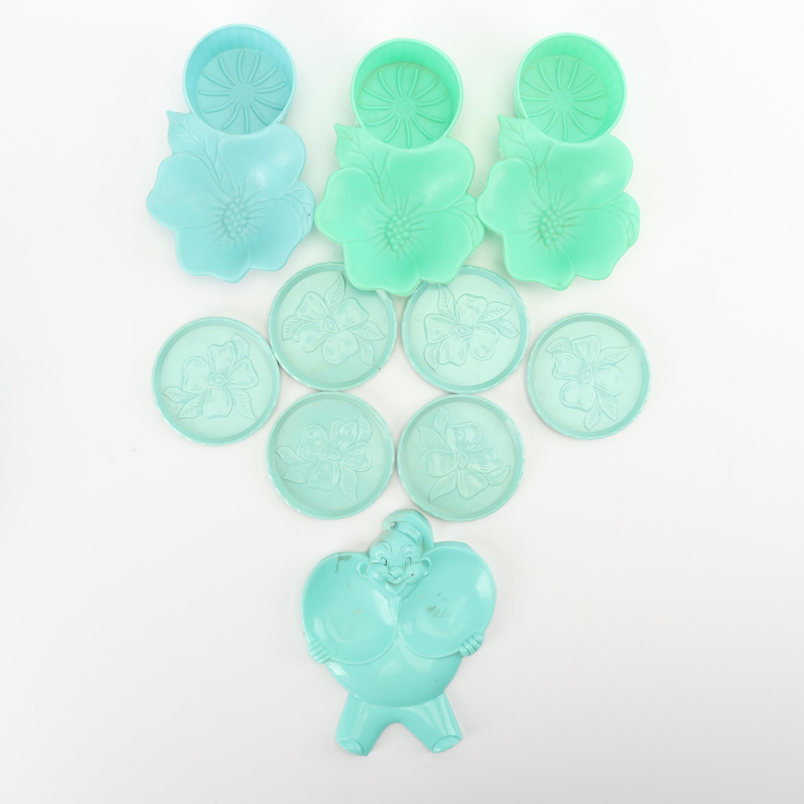 Blue Plastic Kitchen Tools and Gadgets, Mid-Century