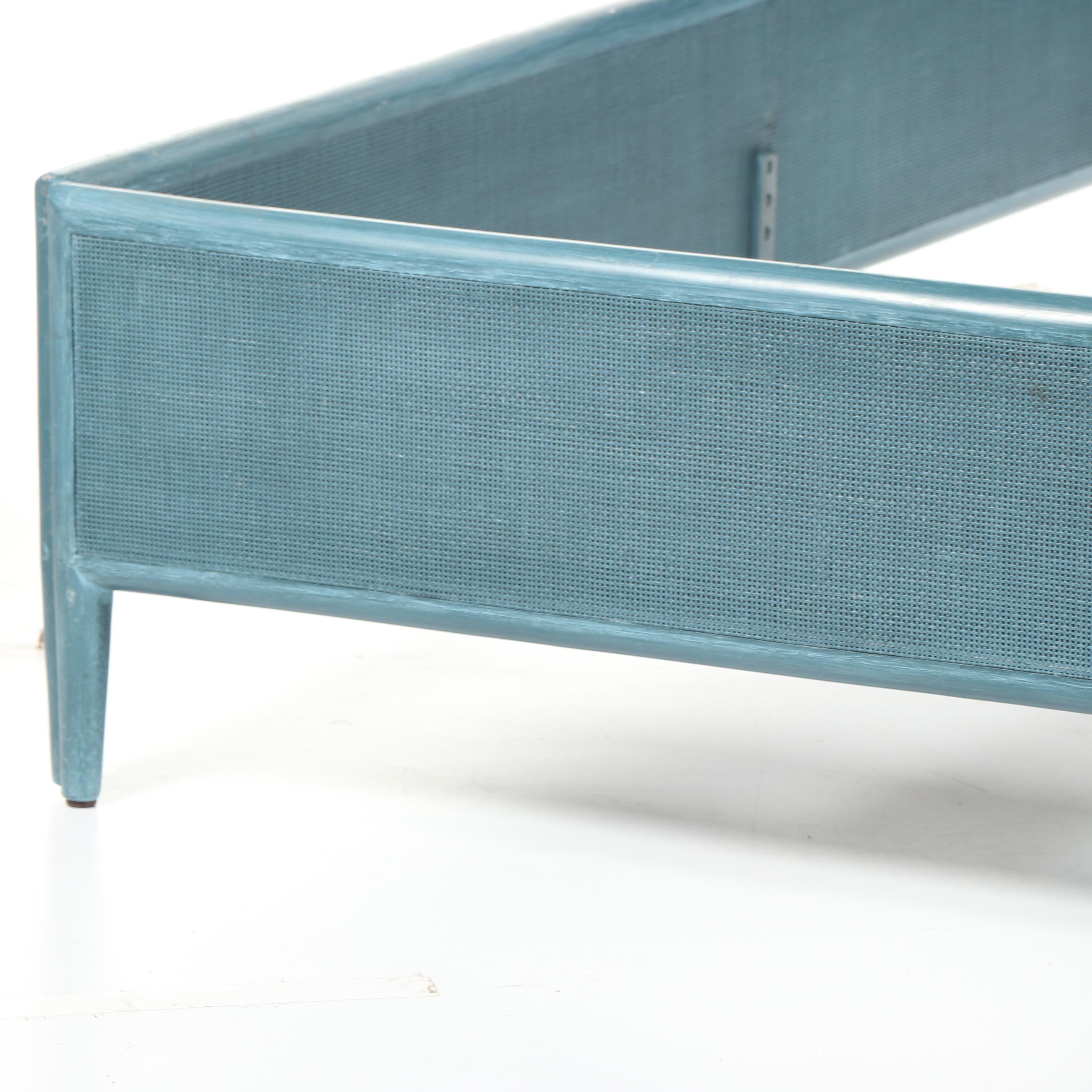 Painted Rattan and Cane Bed Frame by Barbara Barry for McGuire Furniture, 21C