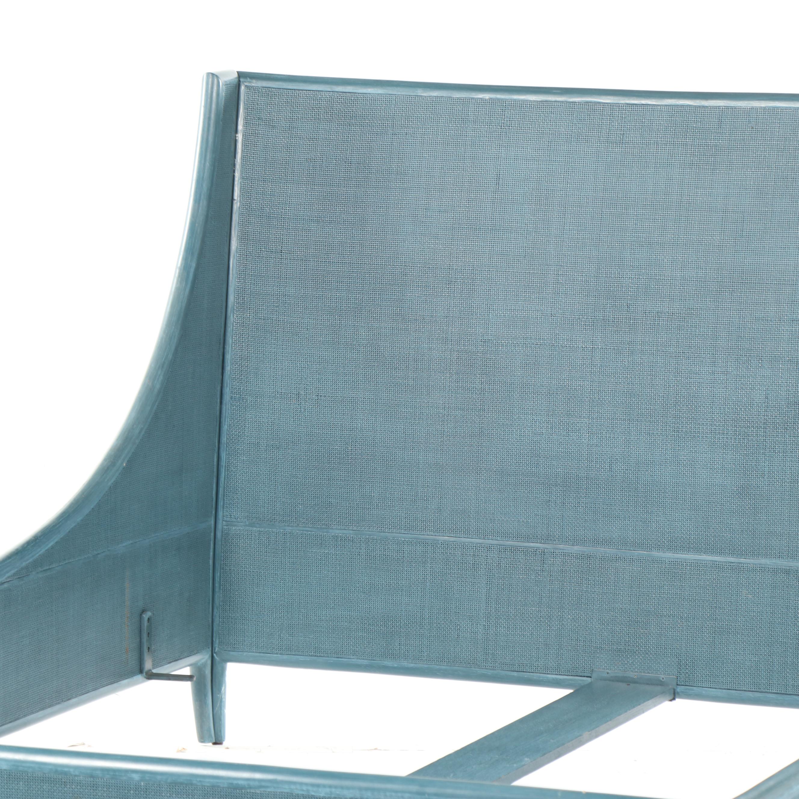 Painted Rattan and Cane Bed Frame by Barbara Barry for McGuire Furniture, 21C