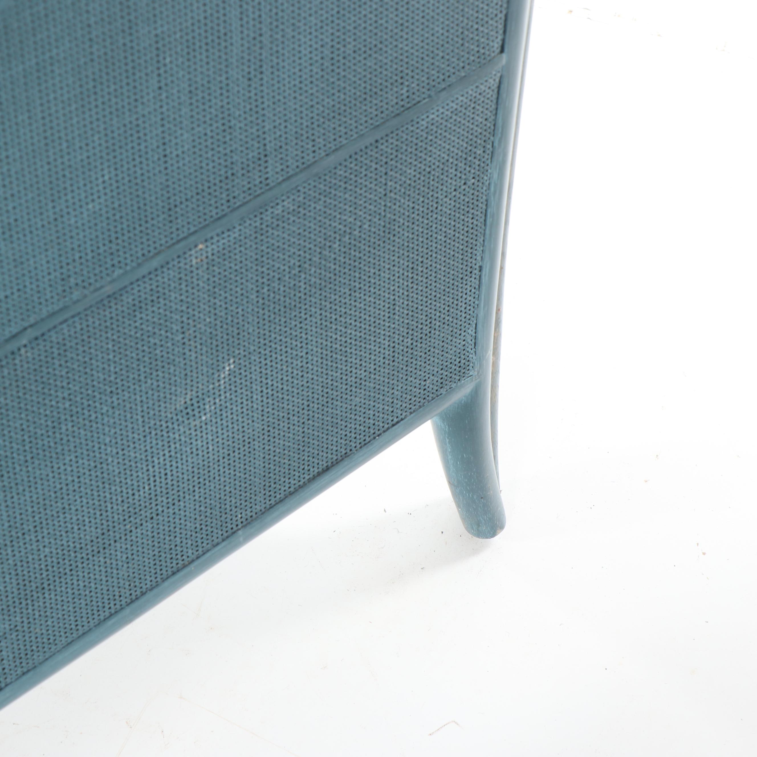 Painted Rattan and Cane Bed Frame by Barbara Barry for McGuire Furniture, 21C