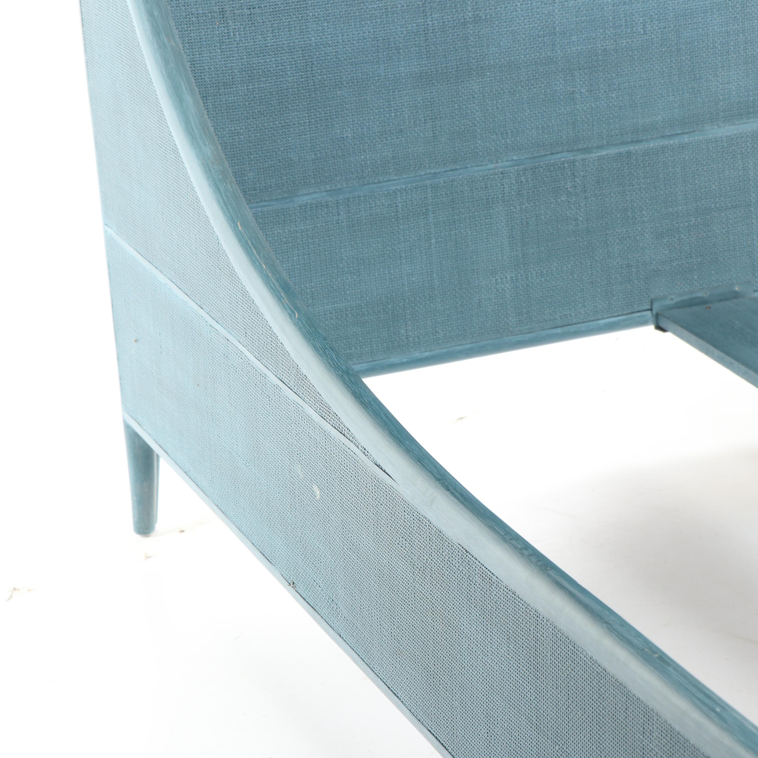 Painted Rattan and Cane Bed Frame by Barbara Barry for McGuire Furniture, 21C