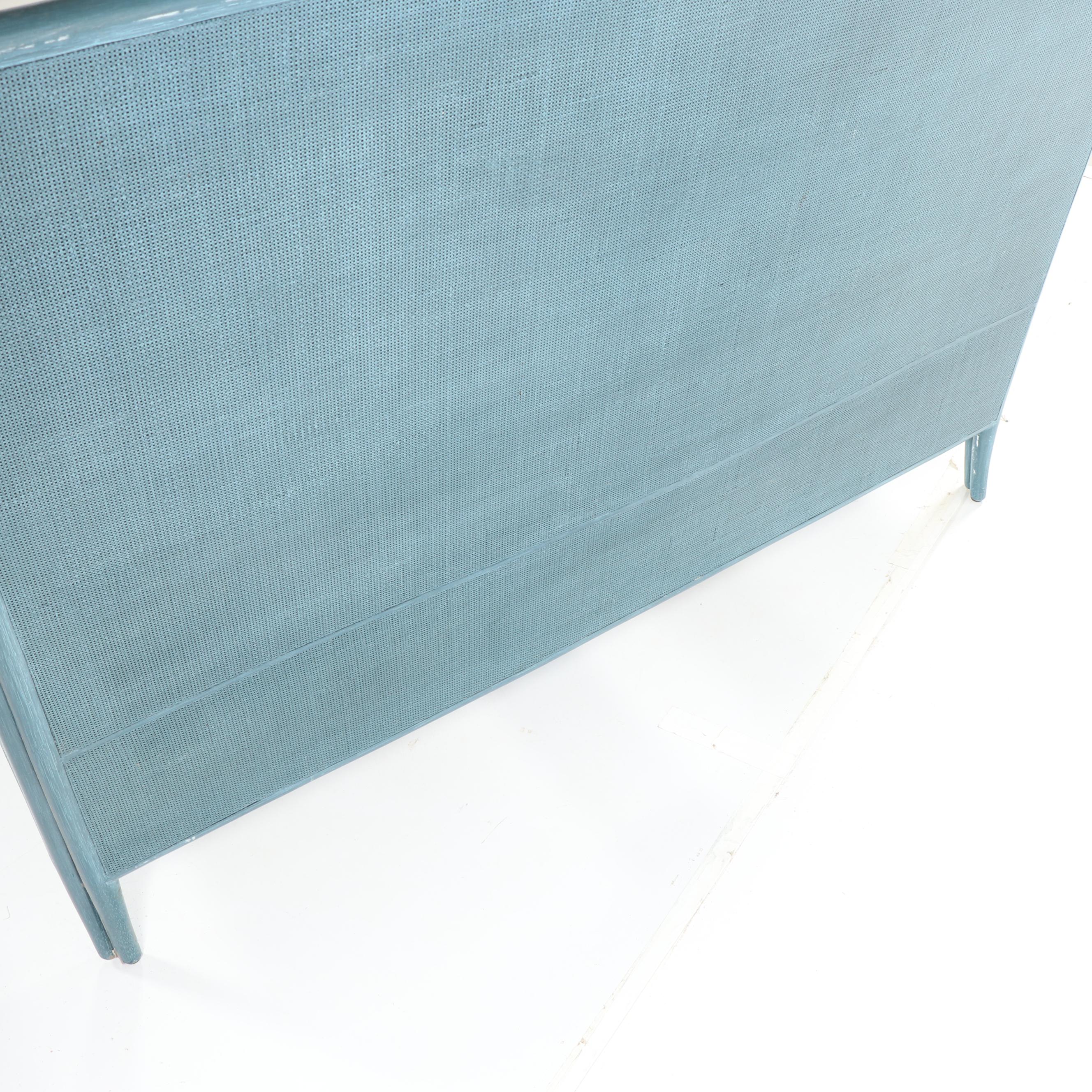 Painted Rattan and Cane Bed Frame by Barbara Barry for McGuire Furniture, 21C