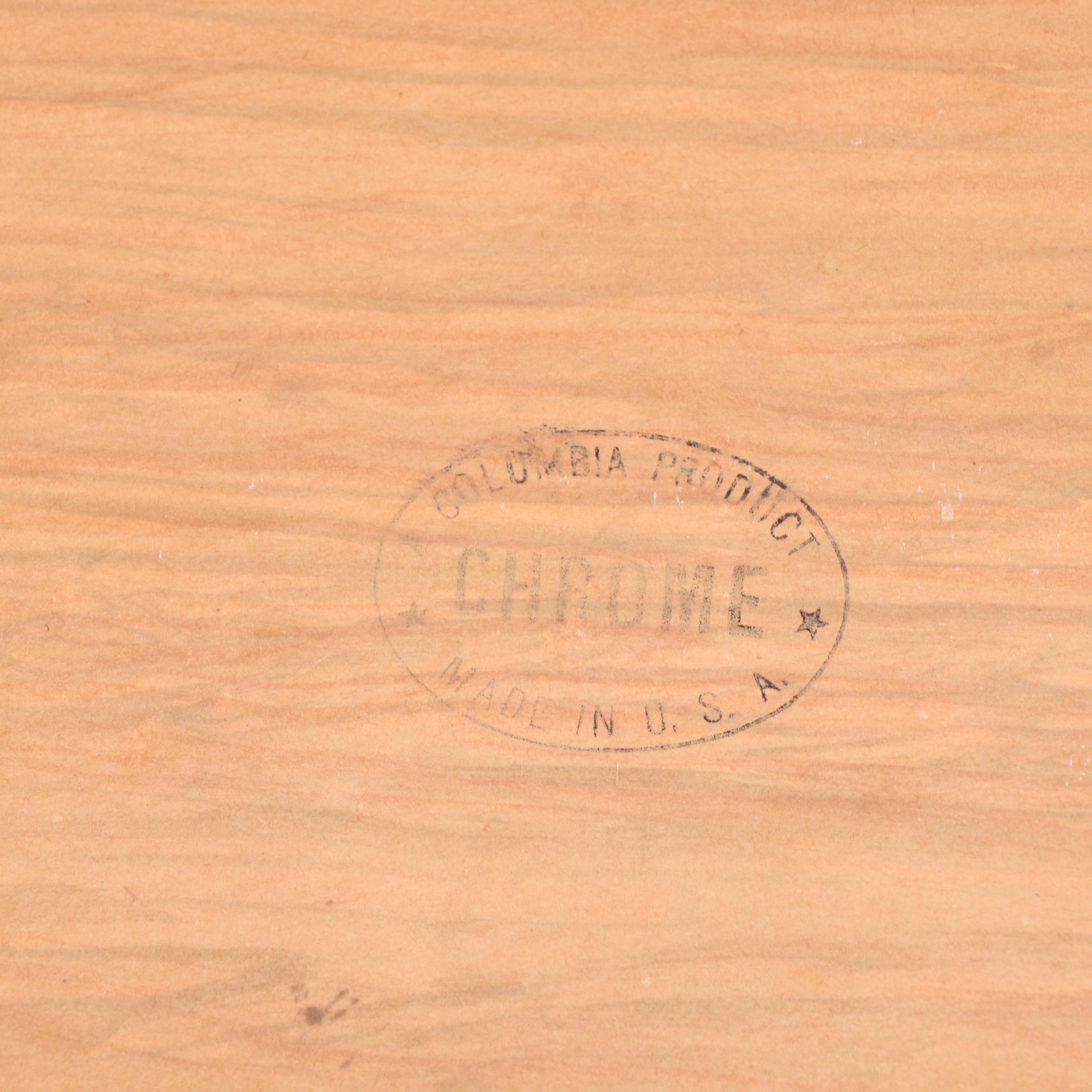 Hazel-Atlas Red "Ships" Glass Tumblers with Colombia Chrome Tray