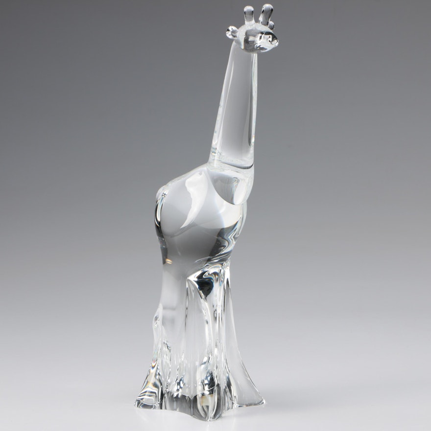 Steuben Art Glass "Giraffe" Figurine, Mid to Late 20th Century