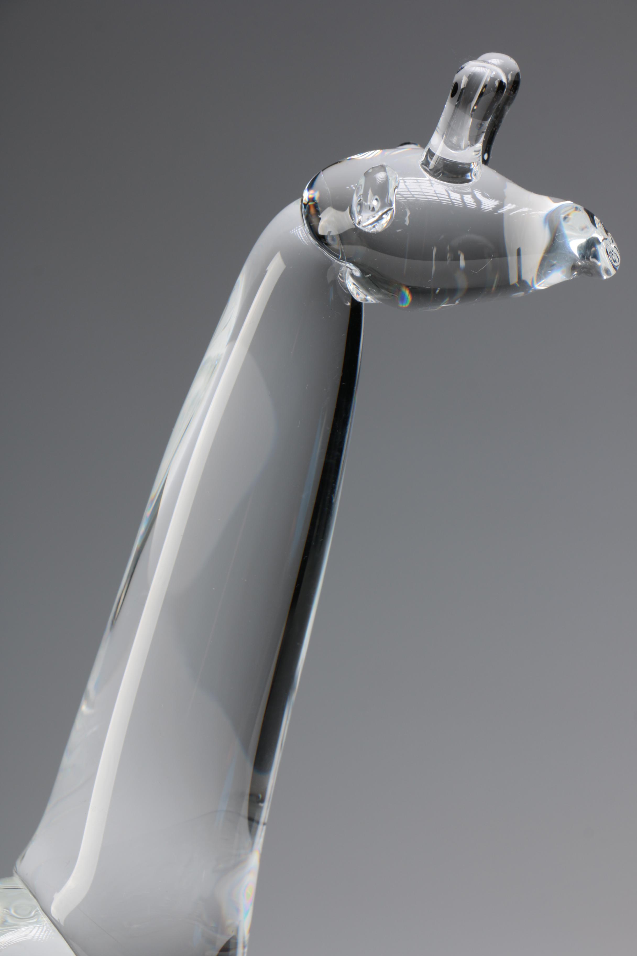 Steuben Art Glass "Giraffe" Figurine, Mid to Late 20th Century