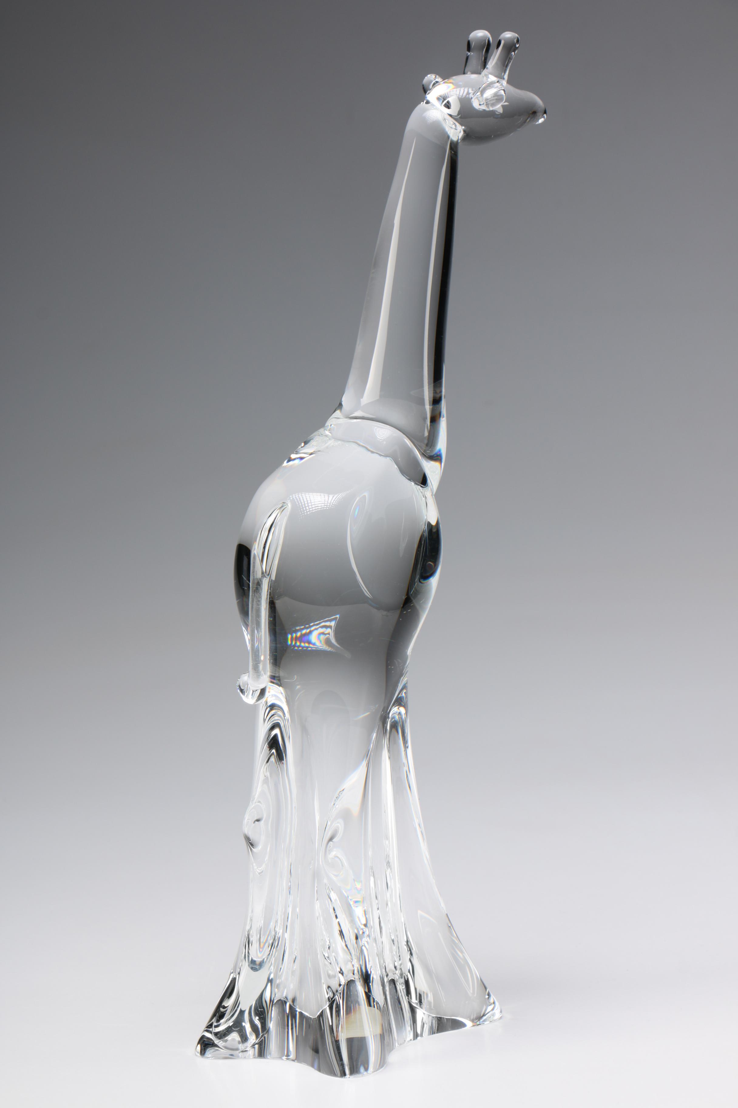 Steuben Art Glass "Giraffe" Figurine, Mid to Late 20th Century