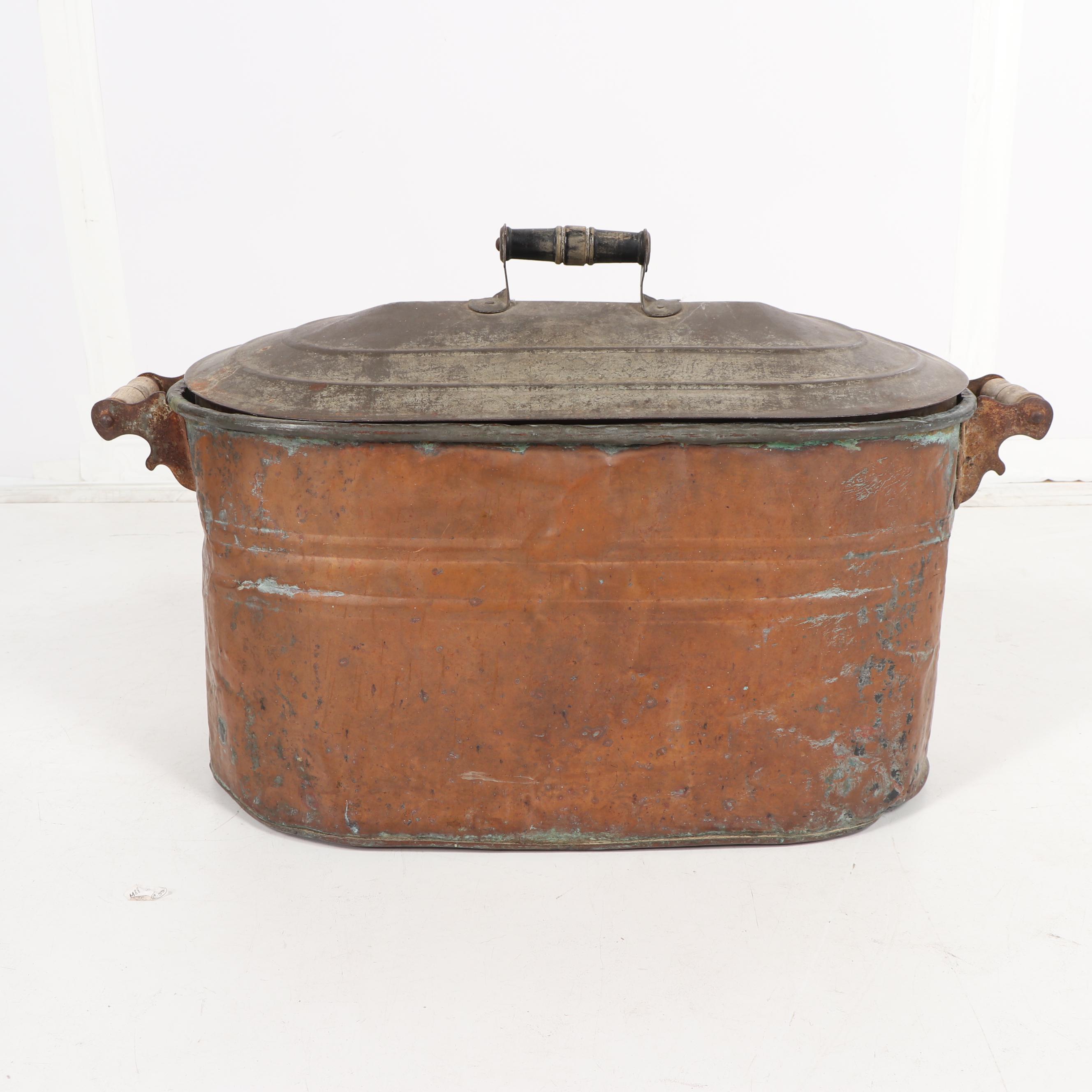 Lidded Copper Boiler, Late 19th to Early 20th Century