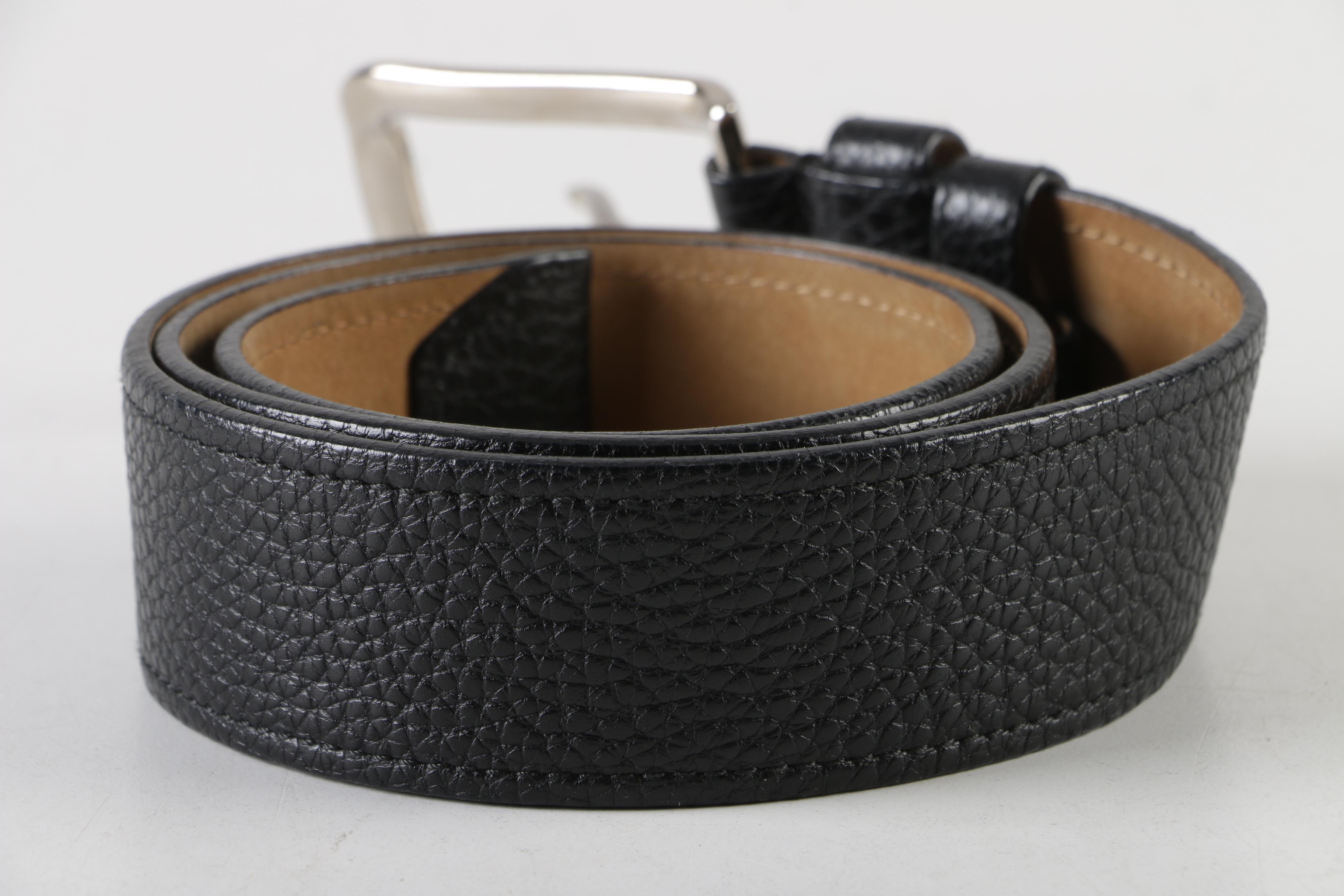 Prada Vitello Daino Pebbled Leather Belt