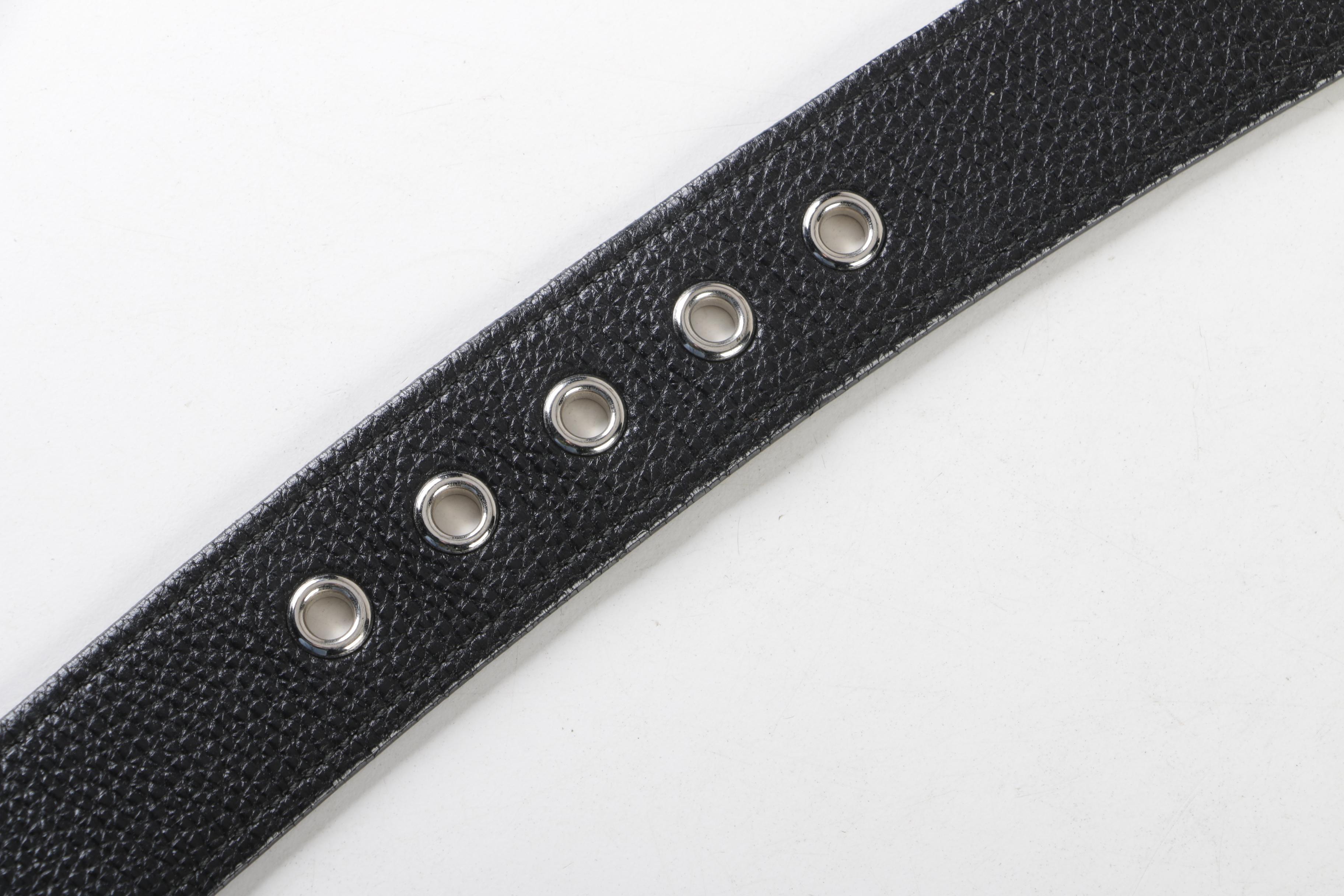 Prada Vitello Daino Pebbled Leather Belt