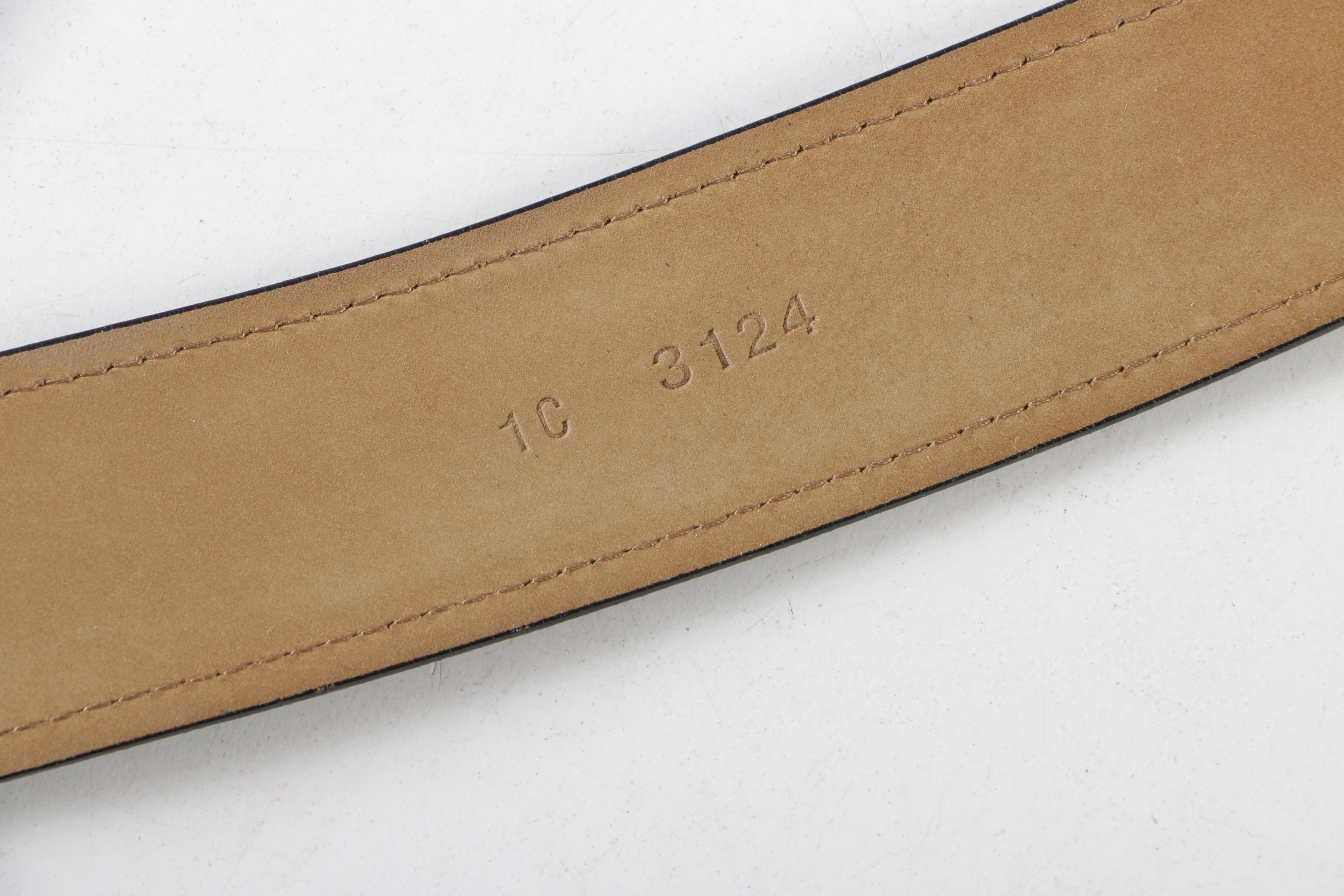 Prada Vitello Daino Pebbled Leather Belt