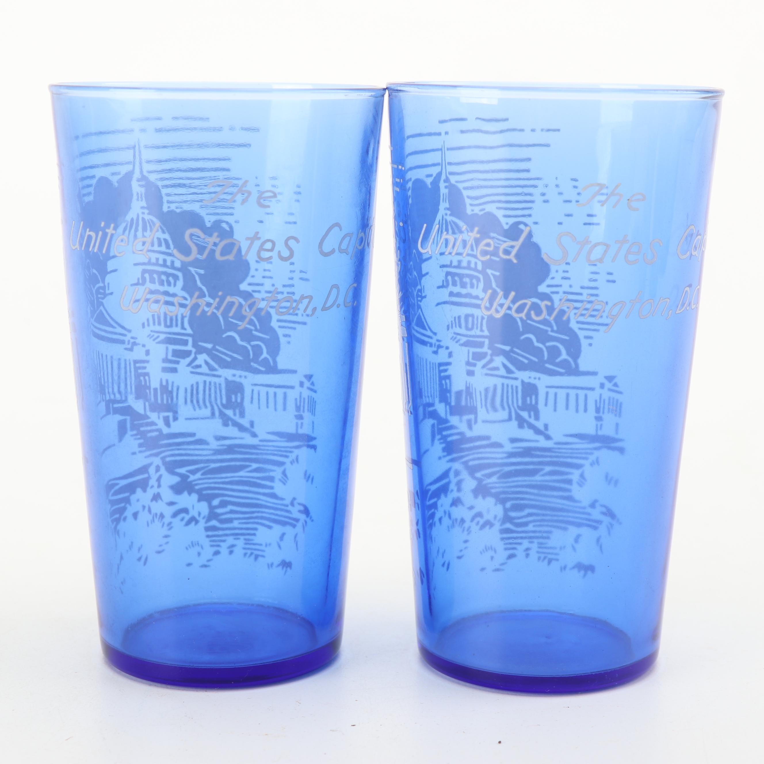 Hazel-Atlas "Texas Centennial" and "Atlantic City" Tumblers with Other Glassware