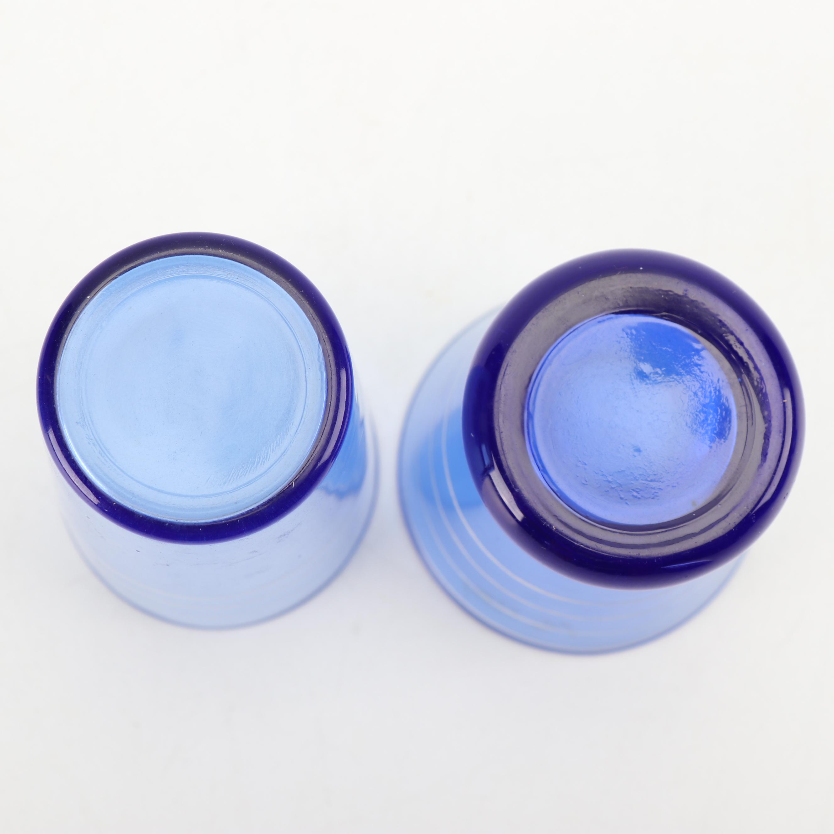 Hazel-Atlas Blue Glassware, Mid-Century