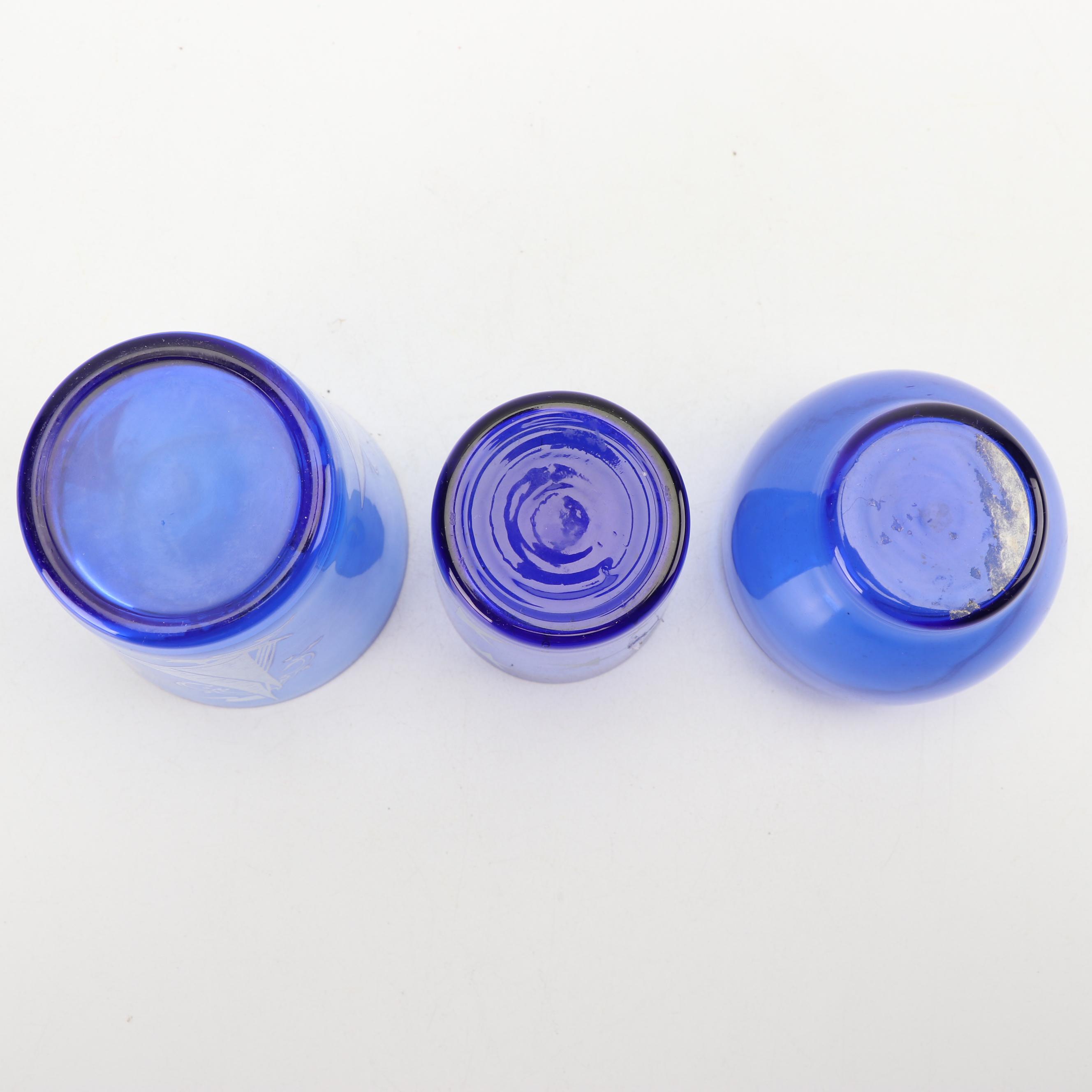 Hazel-Atlas Blue Glassware, Mid-Century