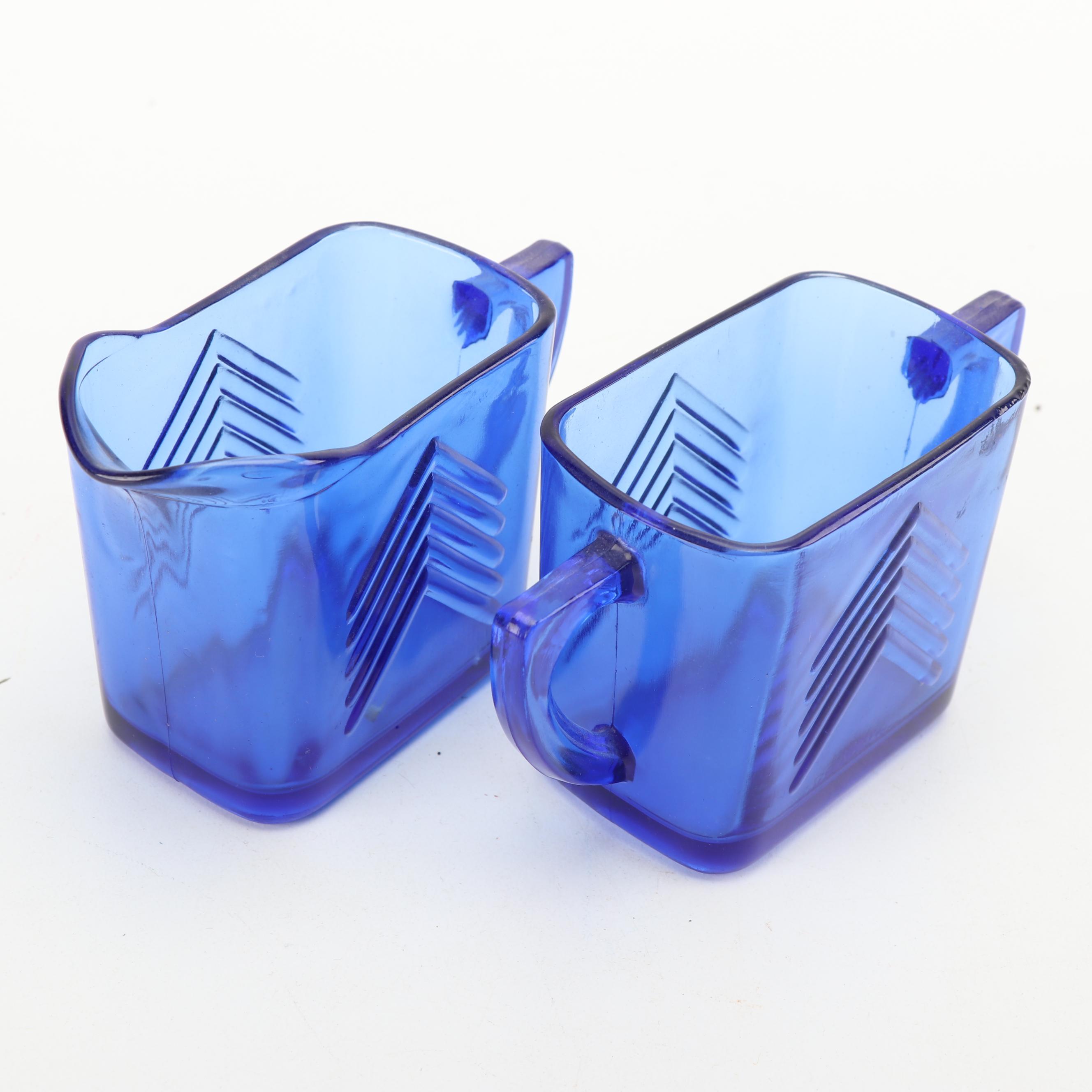 Hazel-Atlas Blue Glassware, Mid-Century