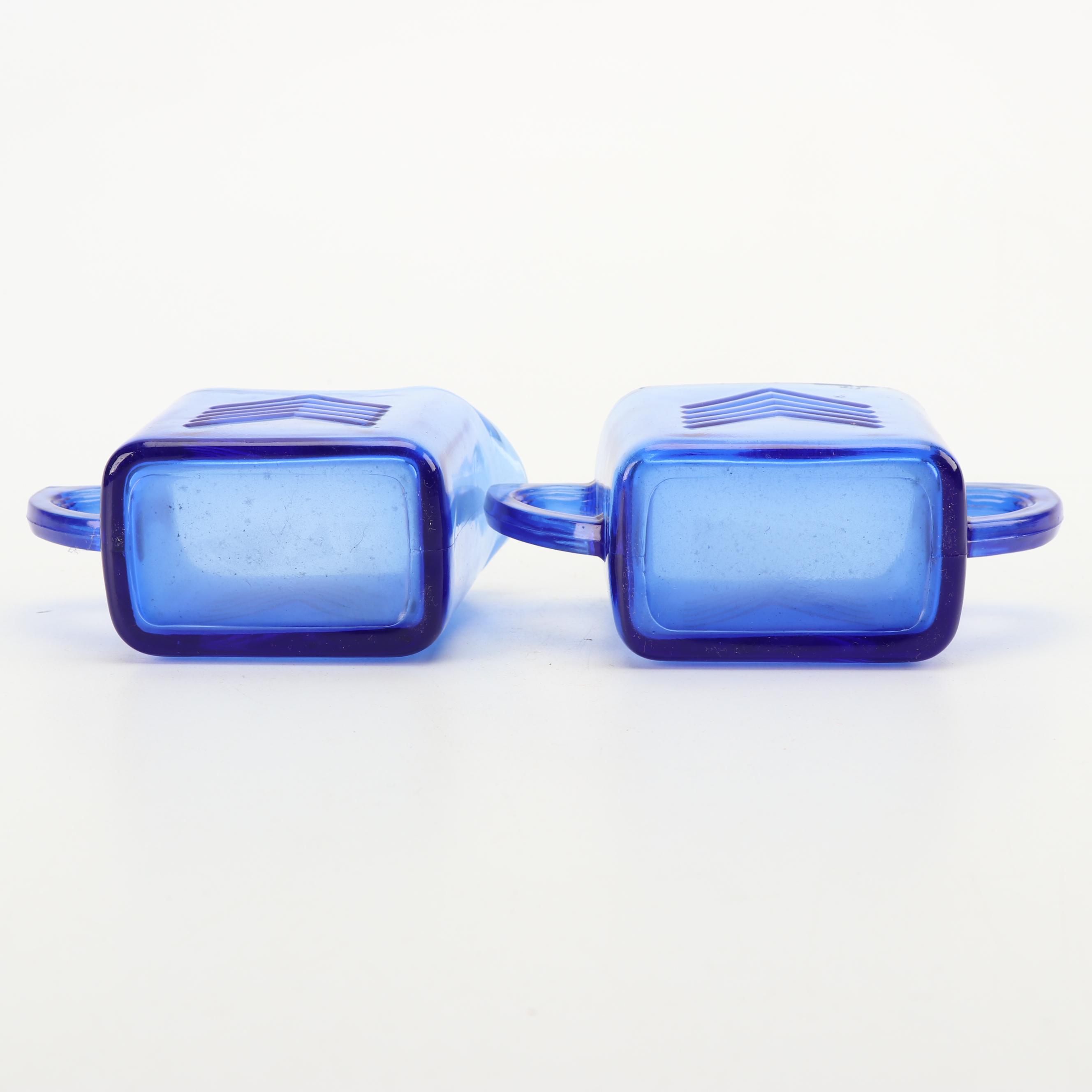 Hazel-Atlas Blue Glassware, Mid-Century