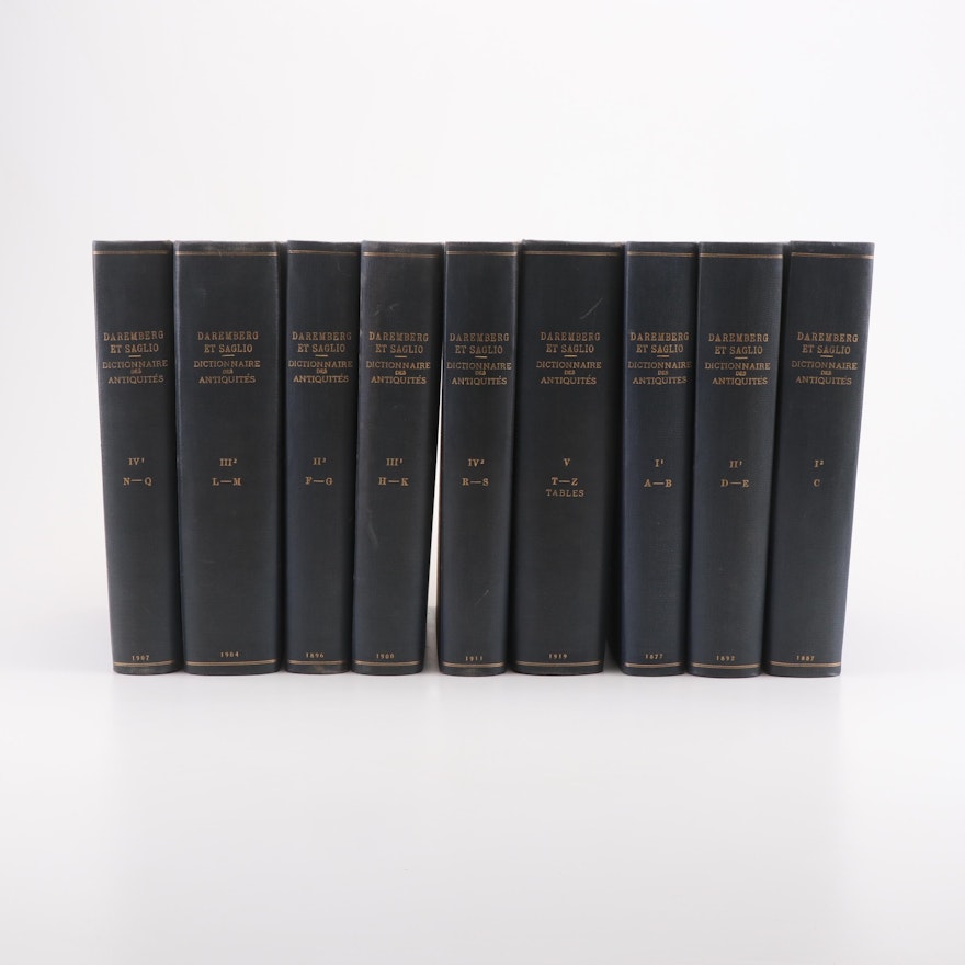 "Dictionnaire des Antiquités Grecques et Romaines" in Nine Volumes