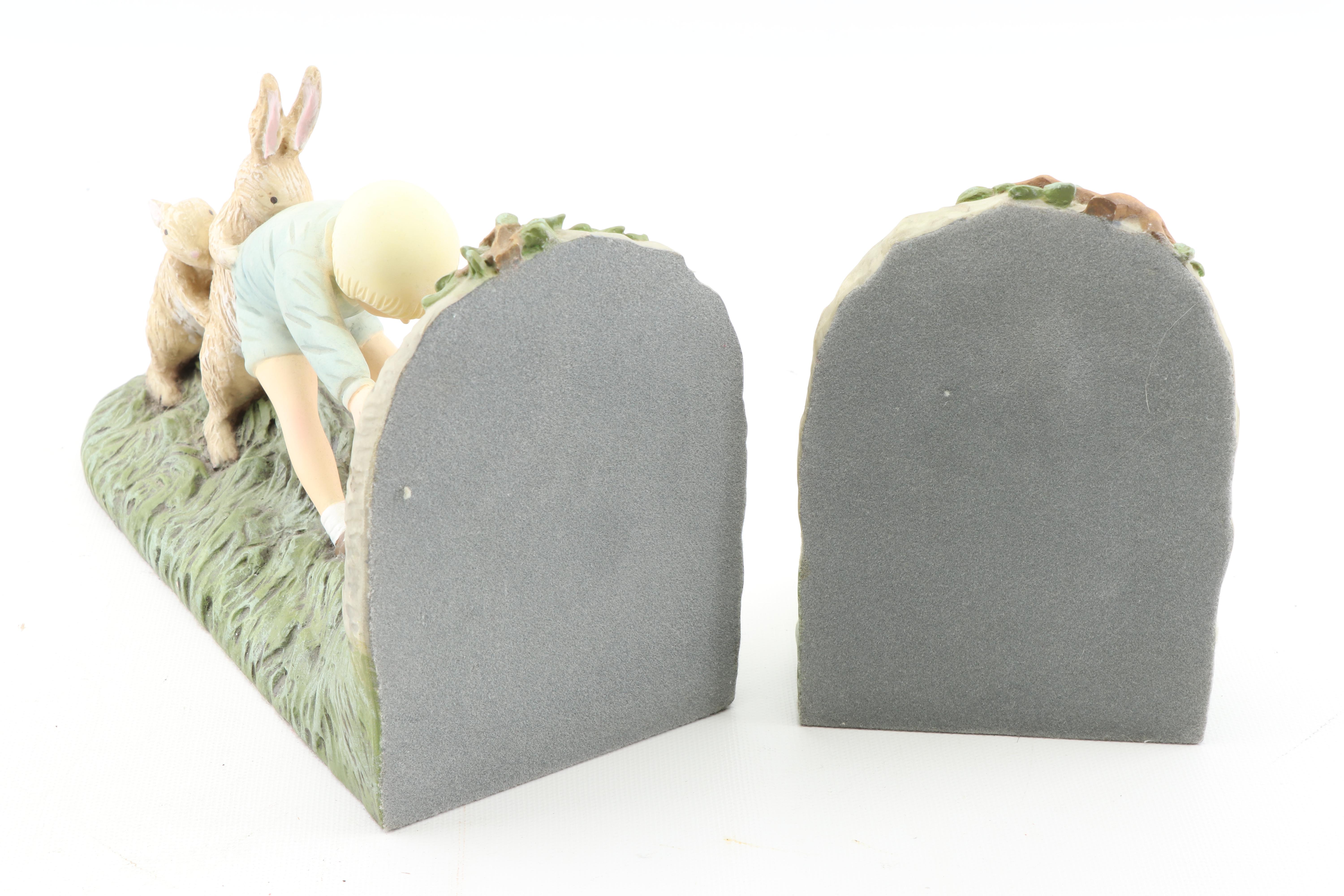 "Stuck at Rabbit's House" Classic Winnie-The-Pooh Bookends by Charpénte