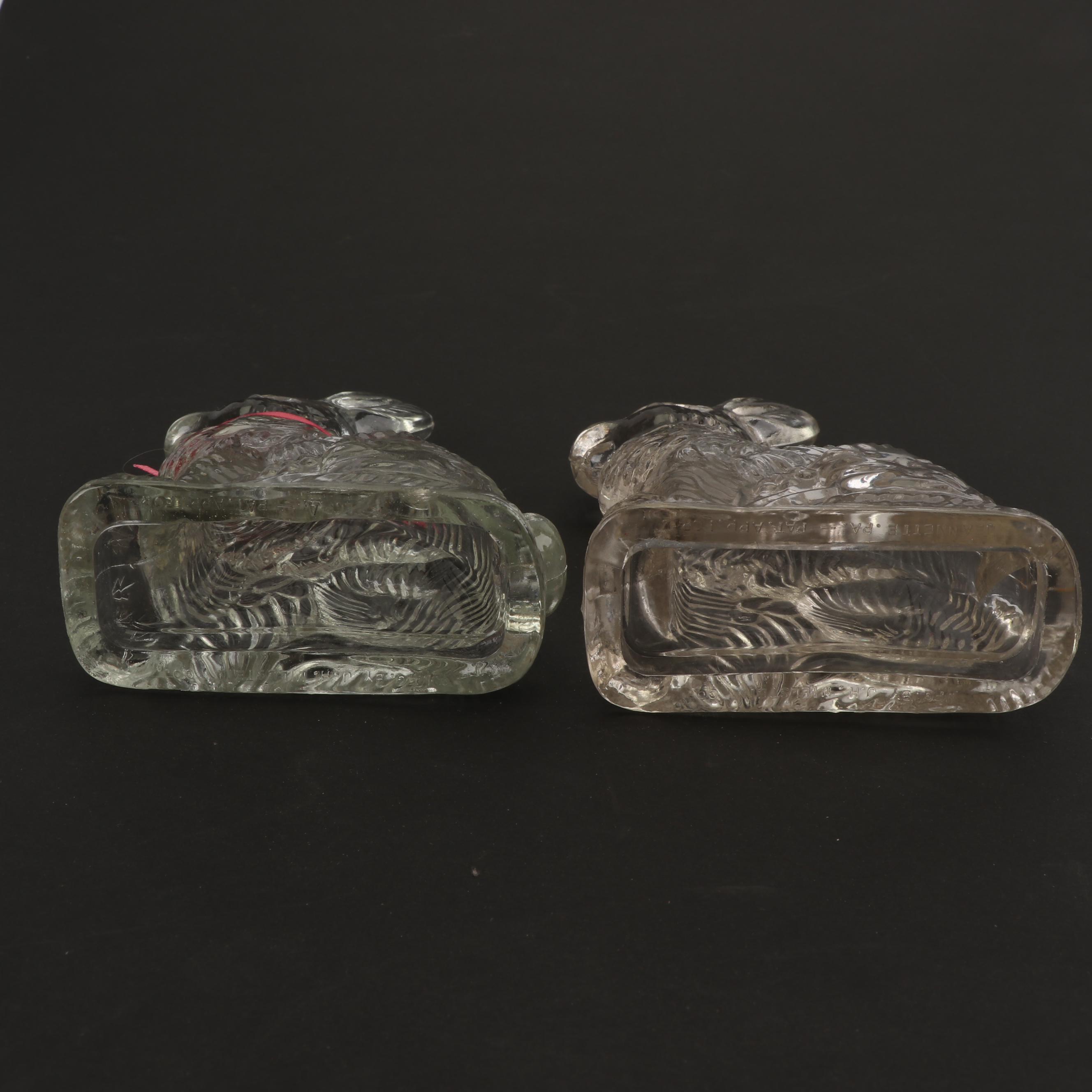 J. H. Millstein Jeanette Glass Rabbit Candy Containers with Others